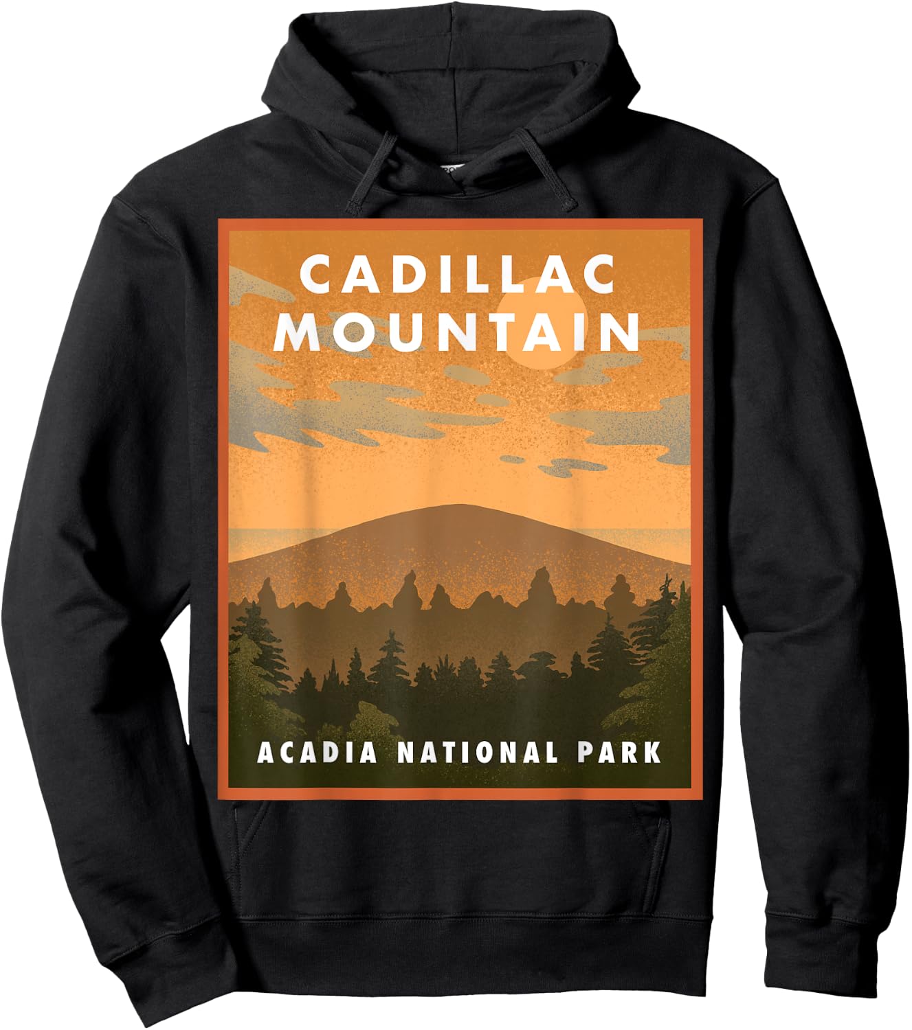Cadillac Mountain Acadia National Park Hoodie - Hoodie | Black