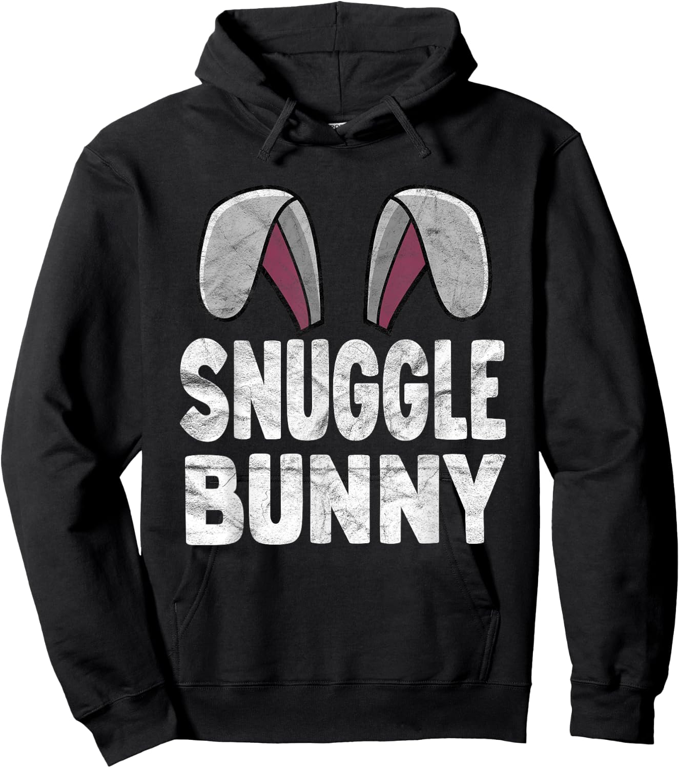 Snuggle Bunny Easter Bunny Ears for Easter Day Hoodie - Hoodie | Black