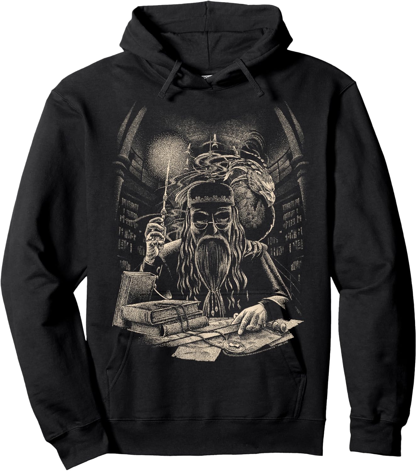 Harry Potter Dumbledore Vintage Sketched Portrait Hoodie - Hoodie | Black