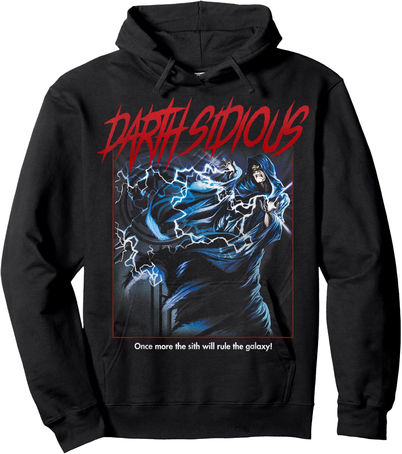 Star Wars Halloween Darth Sidious Dark Portrait Hoodie - Hoodie | Black