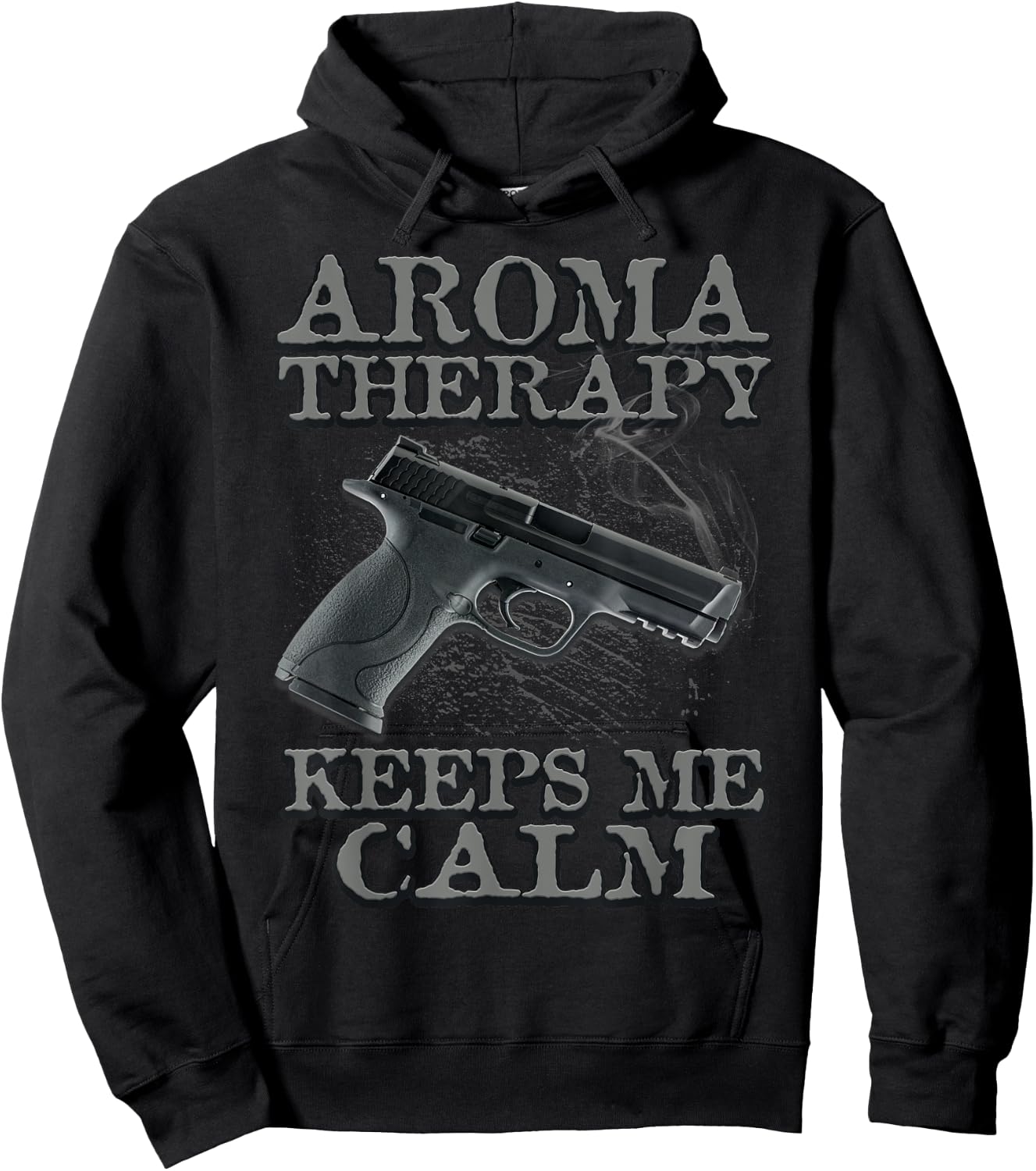 Funny 2nd Amendment Shirt Aromatherapy Keeps Me Calm Hoodie - Hoodie | Black