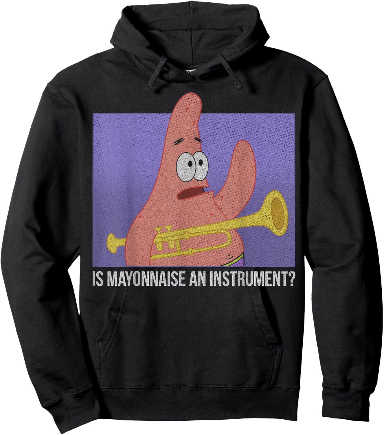 Spongebob Squarepants Patrick is Mayonnaise an Instrument Small Hoodie - Hoodie | Black