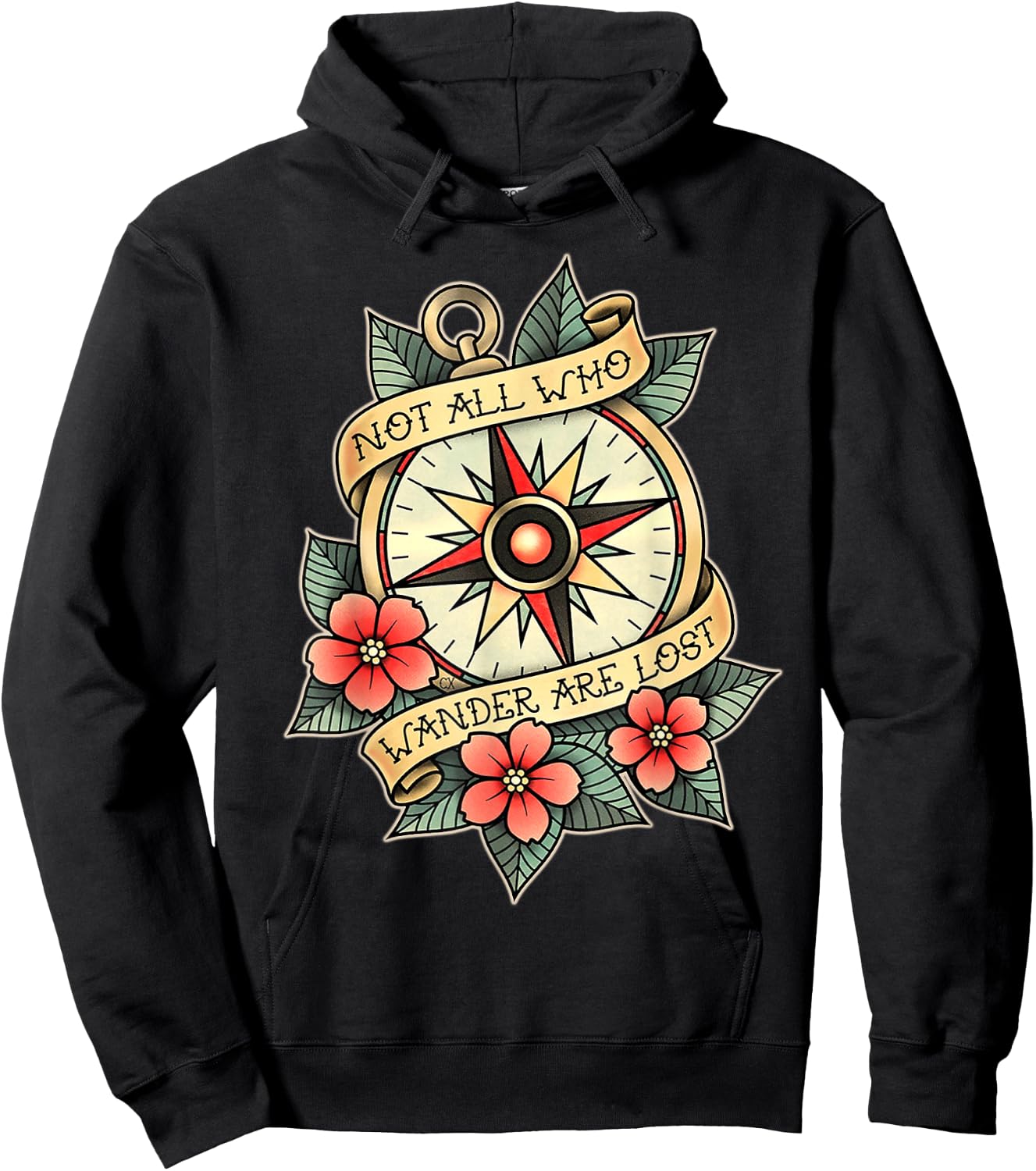 Not All Who Wander are Lost Hoodie - Hoodie | Black