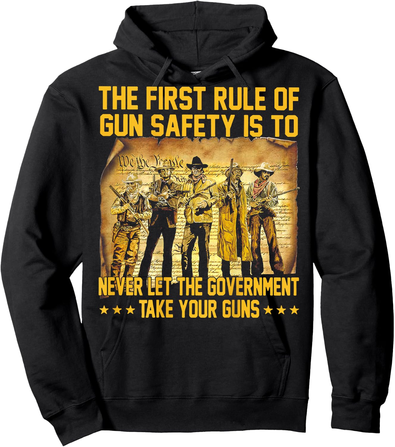 The First Rule Of Gun Safety Is To Never Let The (on back) Hoodie - Hoodie | Black