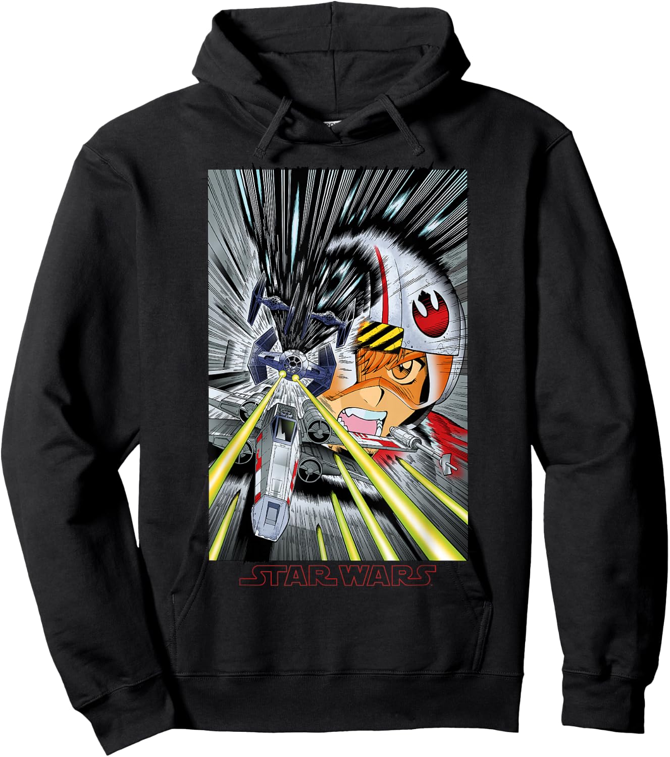 Star Wars Rebel Pilot Anime Poster Hoodie - Hoodie | Black