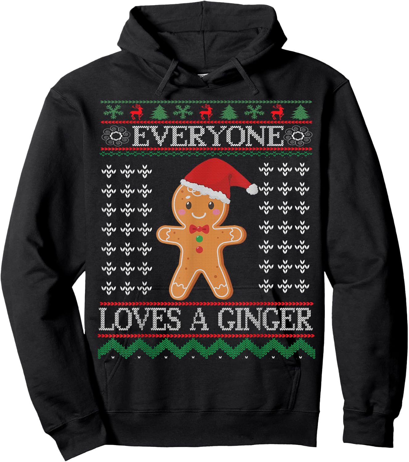 Everyone Loves A Ginger - Fun Outfit For Christmas, Costume Hoodie - Hoodie | Black