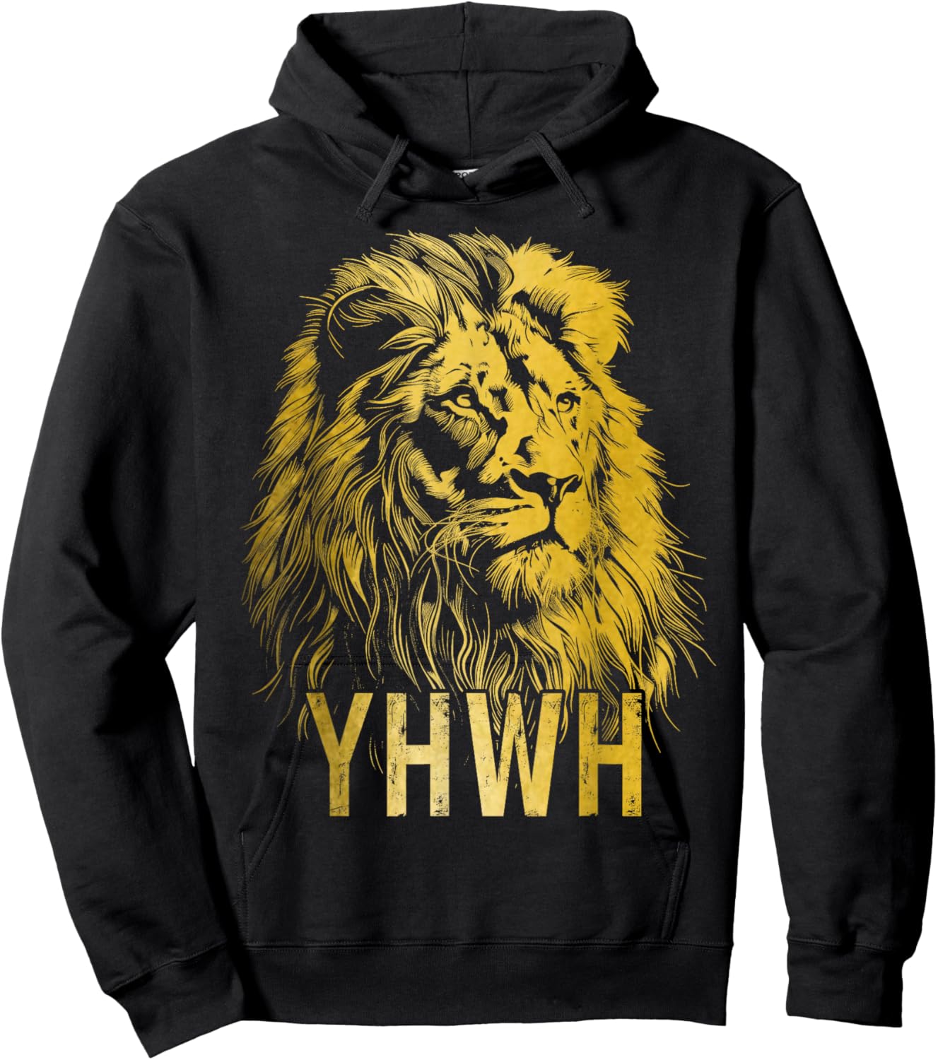 YHWH Hebrew Israelite Lion Of Judah Tribe Jew Jewish Yahweh Hoodie - Hoodie | Black