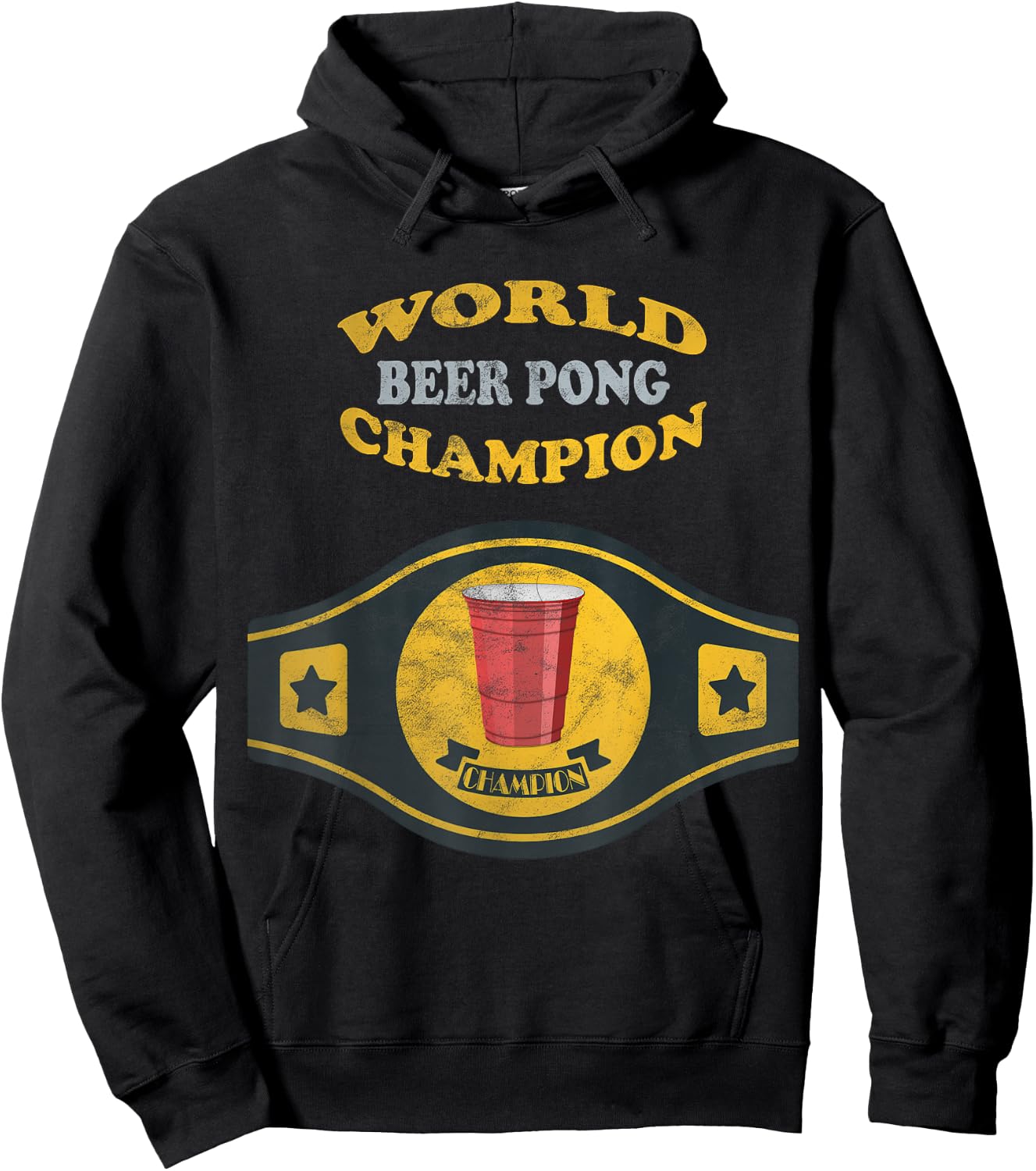 Beer Pong World Champion Vintage Retro Hoodie - Hoodie | Black