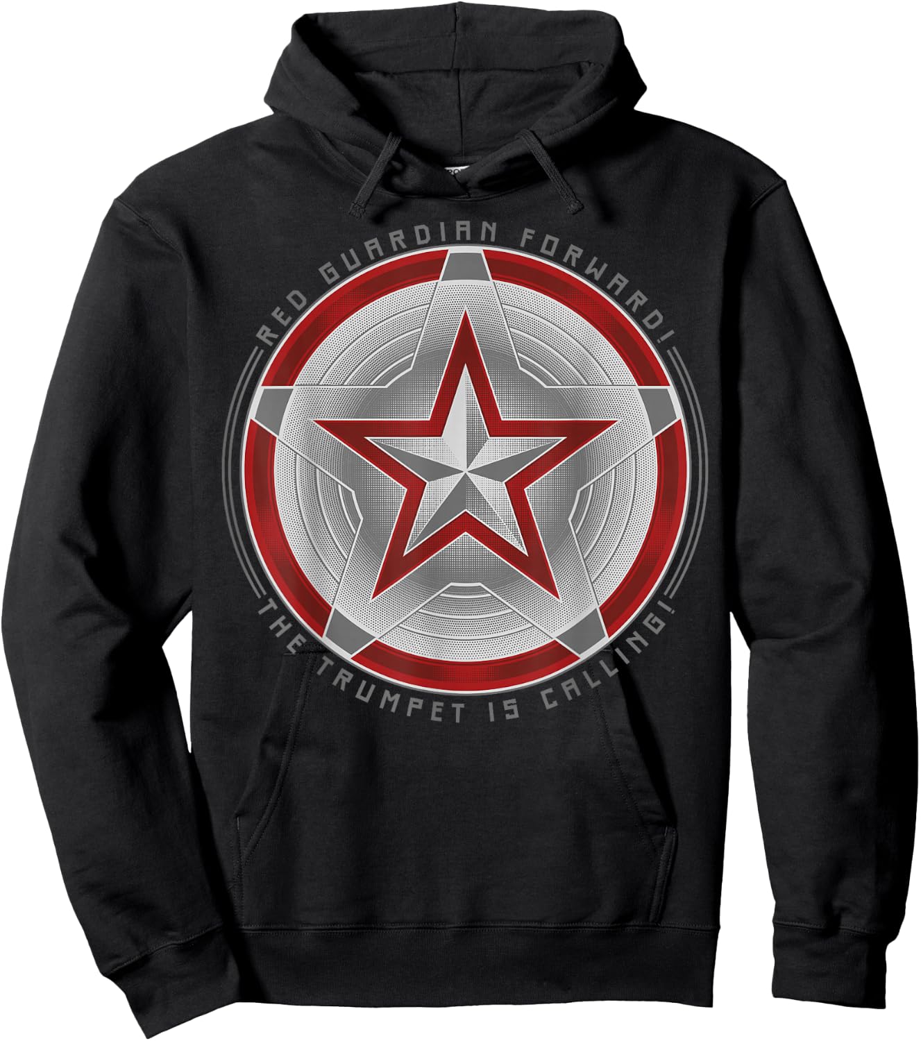 Marvel Black Widow Red Guardian Forward Shield Hoodie - Hoodie | Black