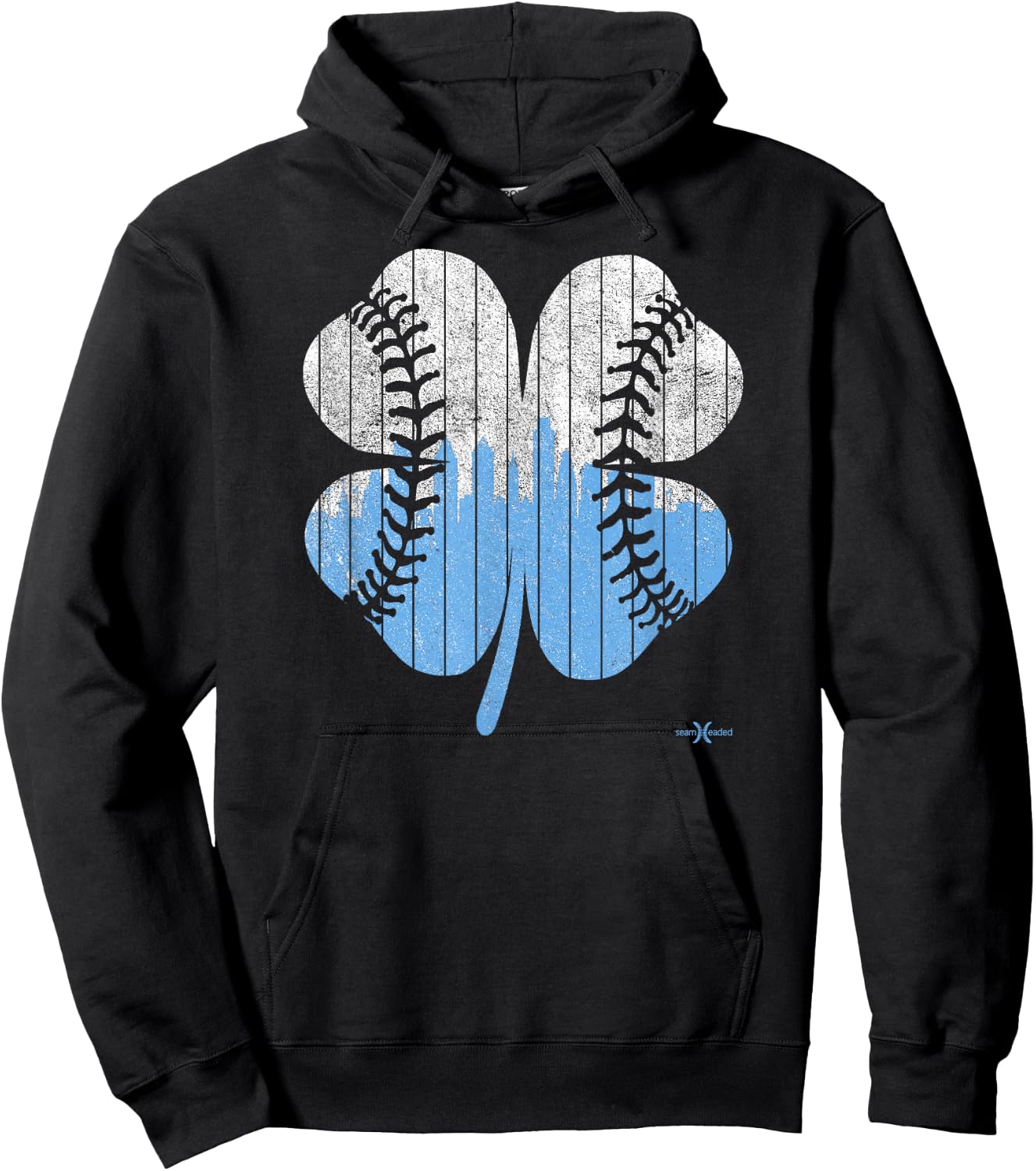 Classic Philadelphia Baseball Shamrock Hoodie - Hoodie | Black