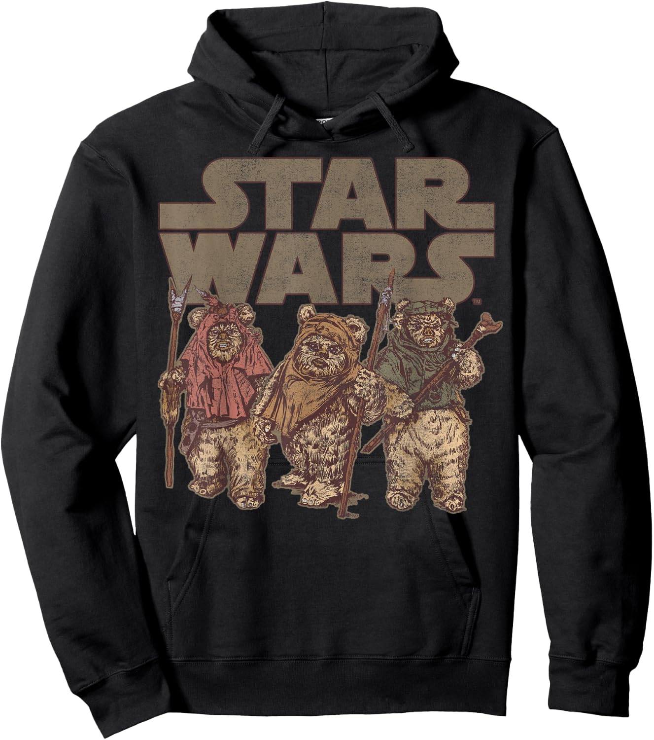 Star Wars Ewok Group Shot Logo Hoodie - Hoodie | Black