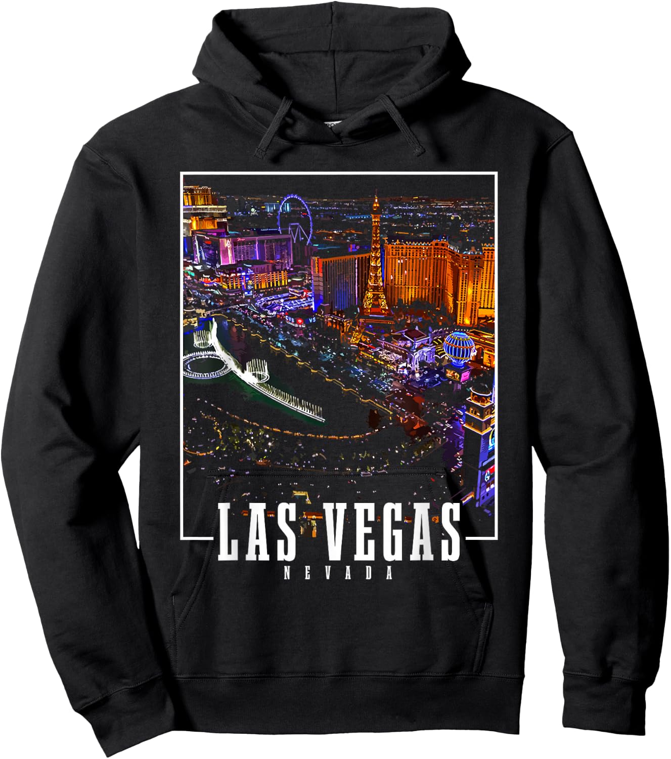 Las Vegas Nevada Skyline USA Souvenir Hoodie - Hoodie | Black