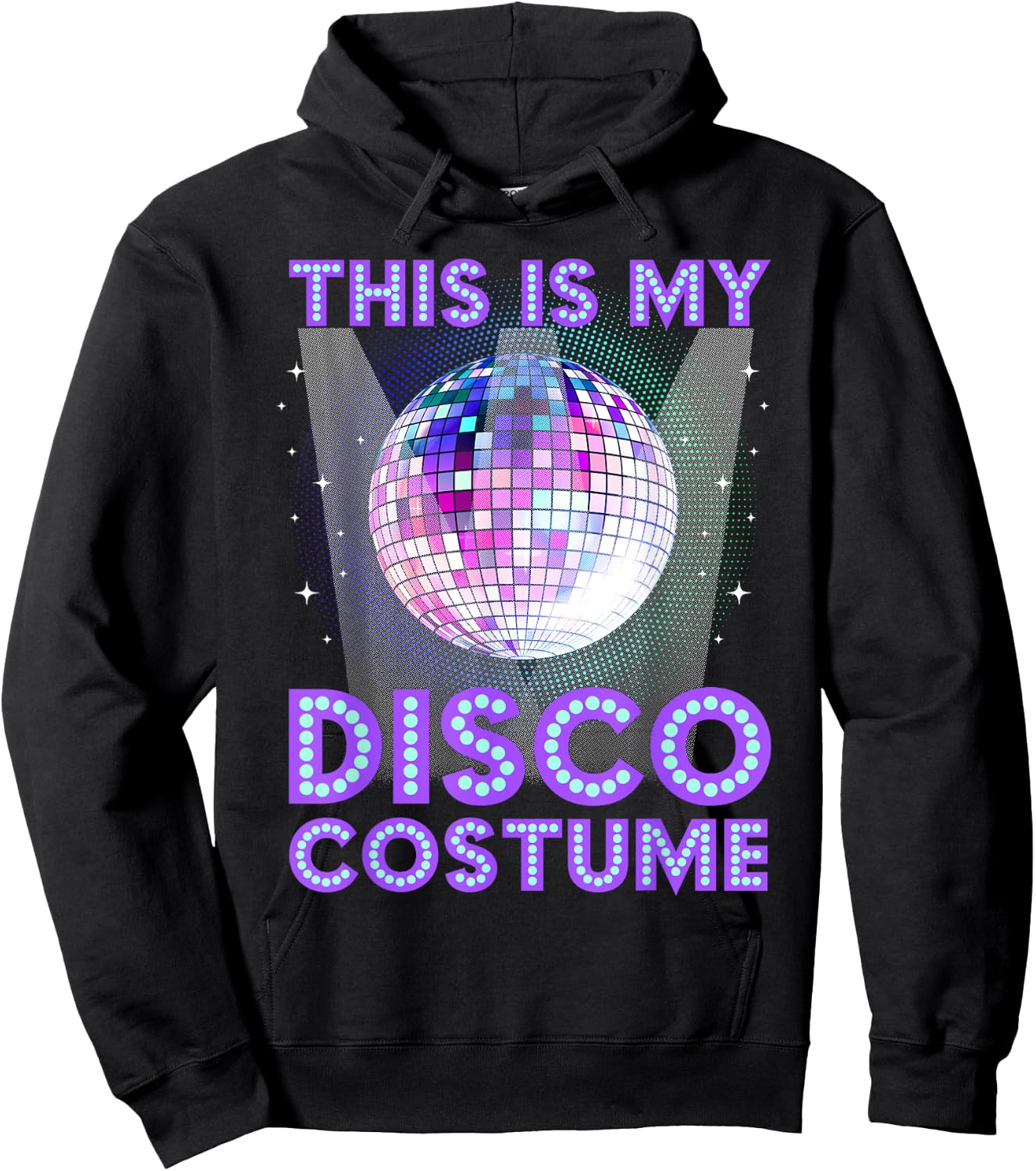 Disco Costume Art Women 70s 80s Party Disco Lover Hoodie - Hoodie | Black