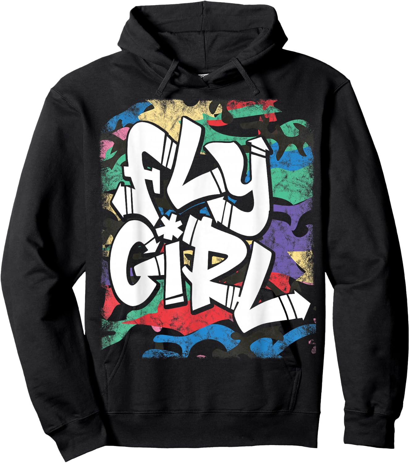 Fly Girl 80s 90s Old School B-Girl Hip Hop Hoodie - Hoodie | Black