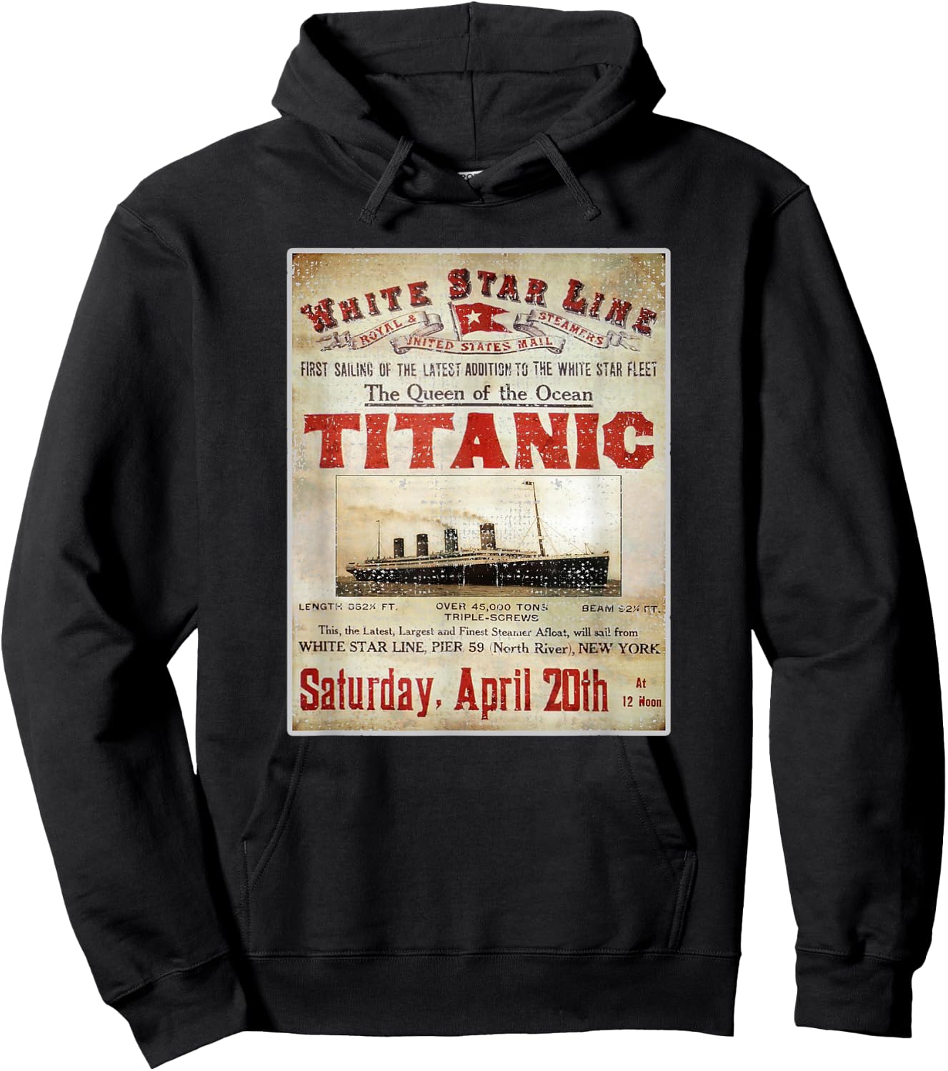 Vintage Titanic Swim Team 1912 Gifts Swimming Cruise Lovers Hoodie - Hoodie | Black