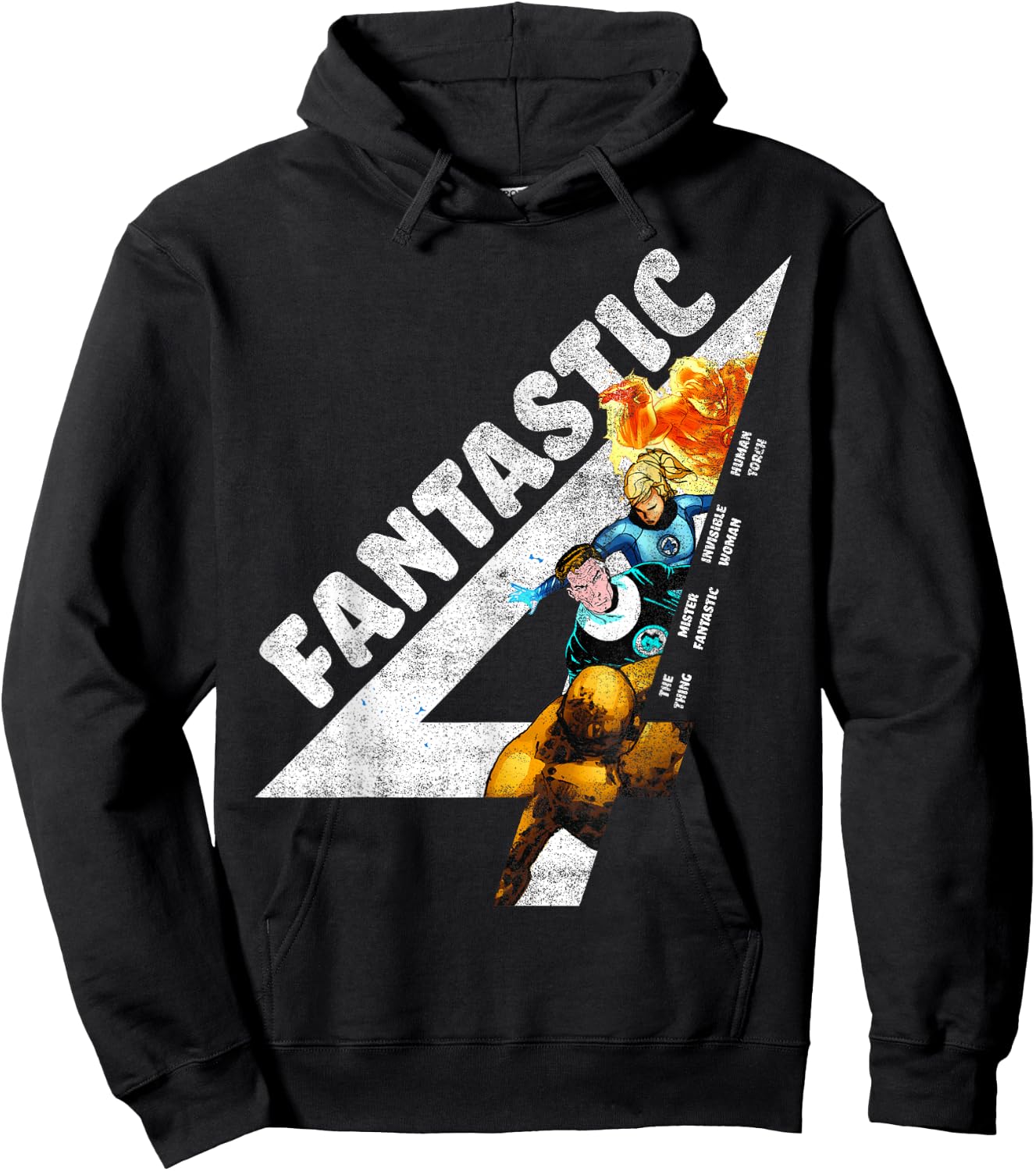 Marvel Fantastic Four Group Shot Logo Fill Hoodie - Hoodie | Black