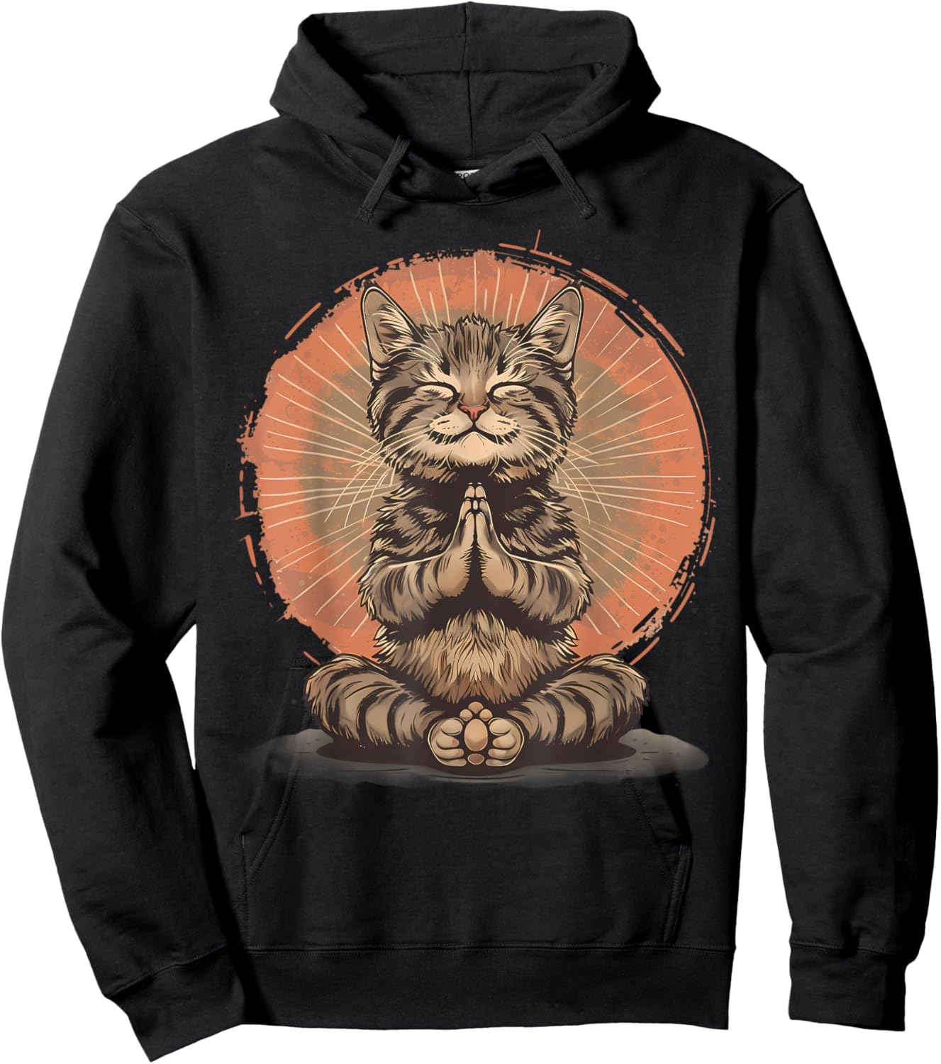 Cat Meditation Zen Buddha Hindu Buddhist Spirituality Hoodie - Hoodie | Black