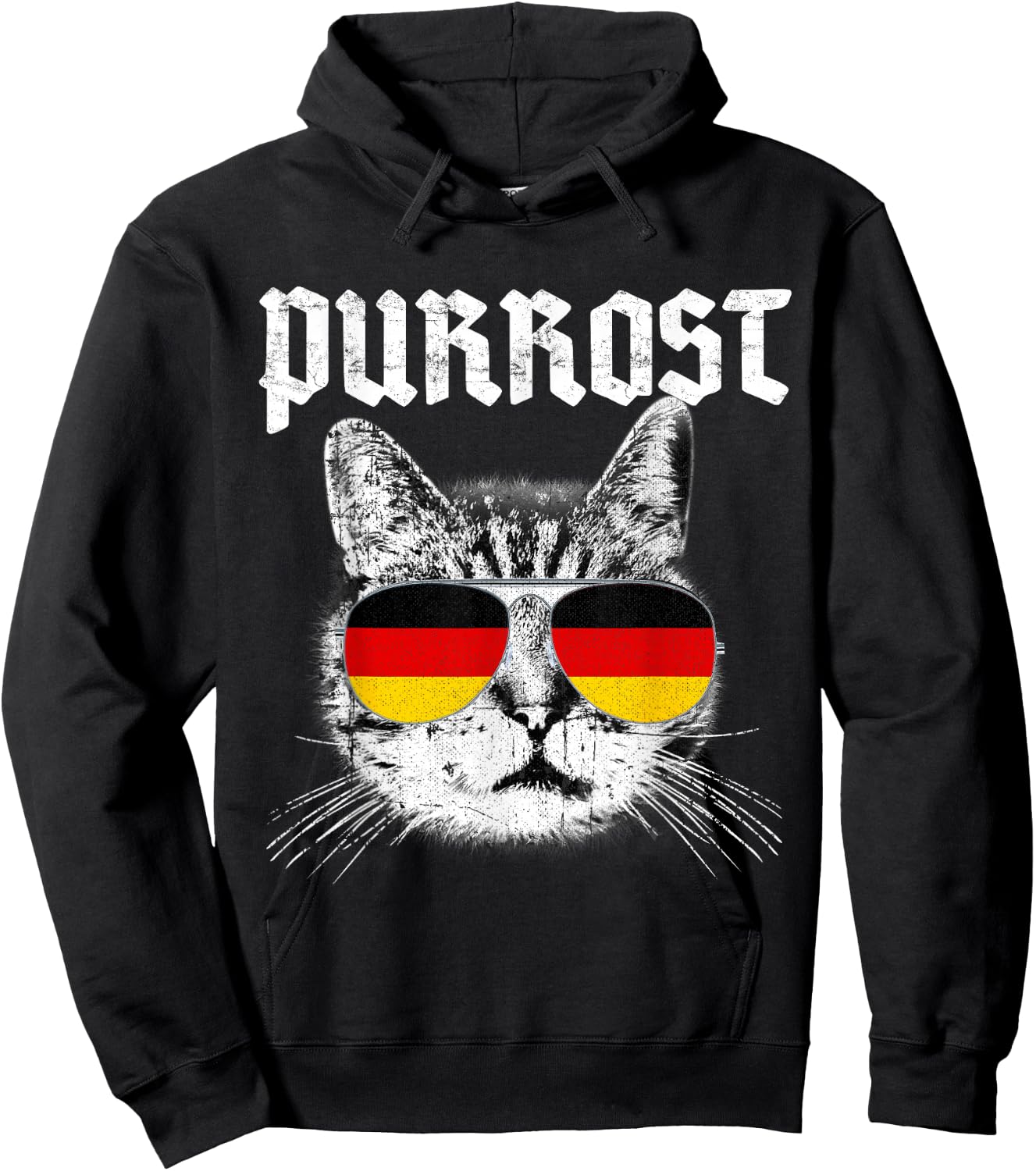PURROST Prost Oktoberfest Cat Funny German Flag Kids Gift Hoodie - Hoodie | Black