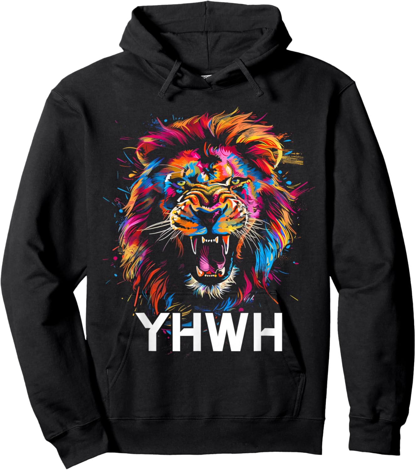 Hebrew Israelite Lion Of Judah Tribe YHWH Jew Jewish Yah Hoodie - Hoodie | Black