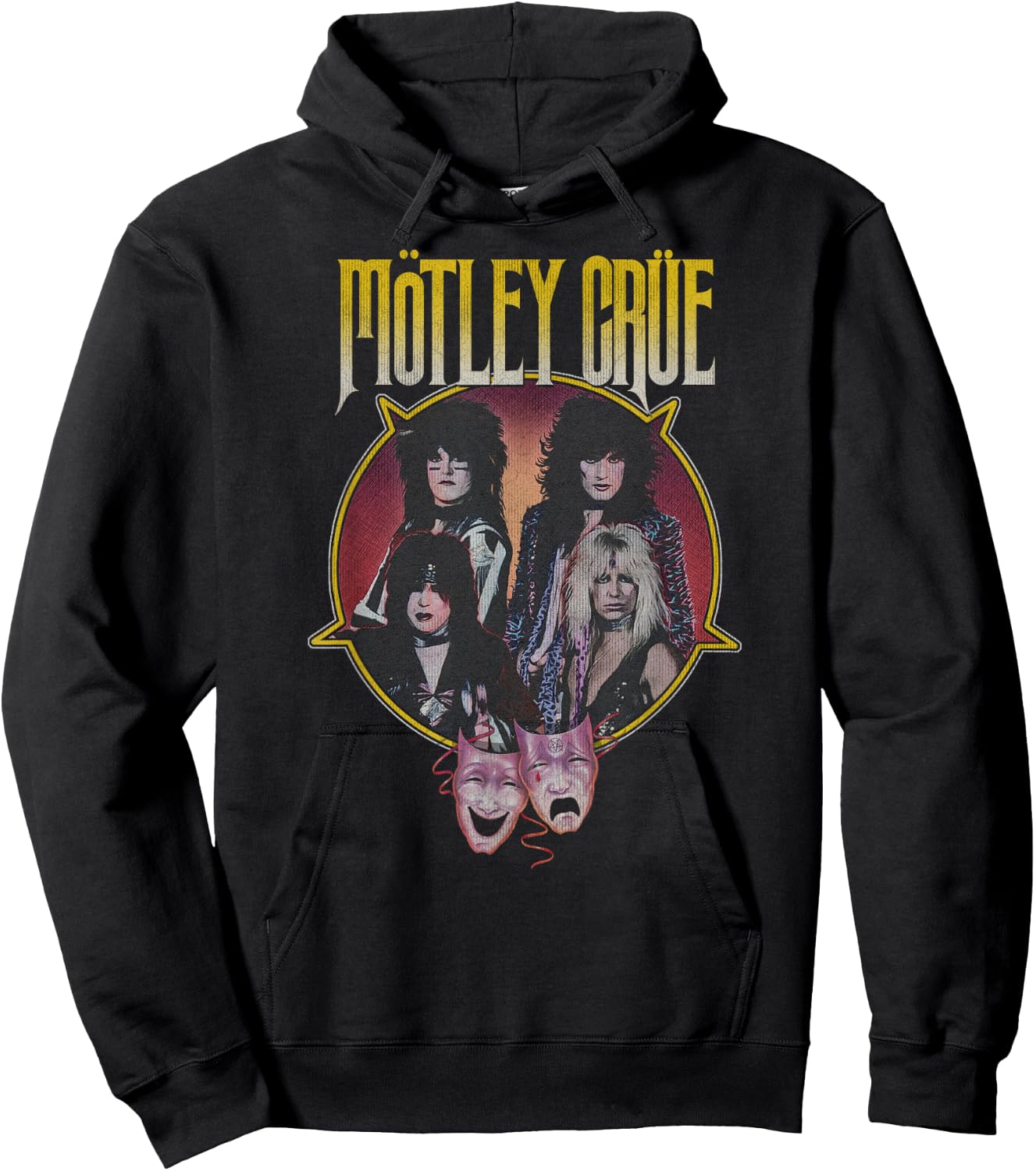 Mötley Crüe - Theatre Of Pain - Pentagram Hoodie - Hoodie | Black