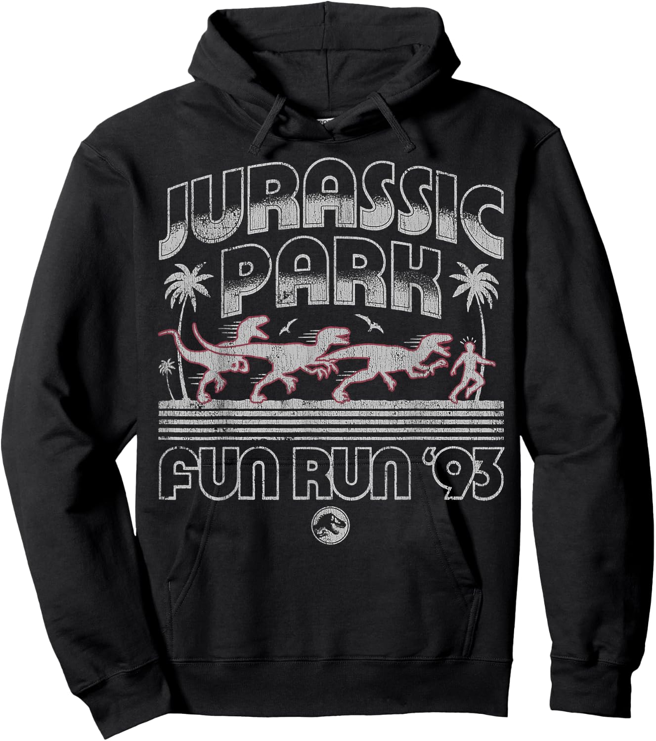 Jurassic Park Fun Run '93 Logo Hoodie - Hoodie | Black