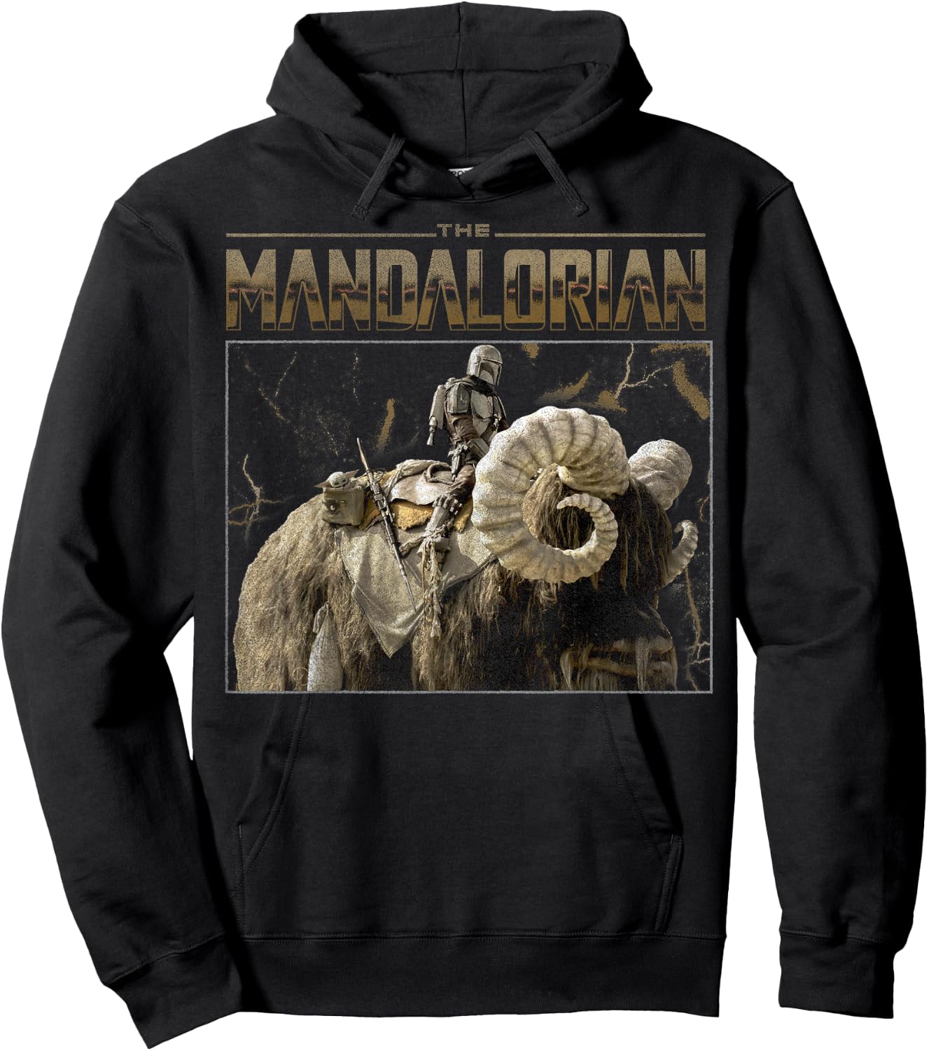 Star Wars: The Mandalorian & The Child Bantha Ride Hoodie - Hoodie | Black