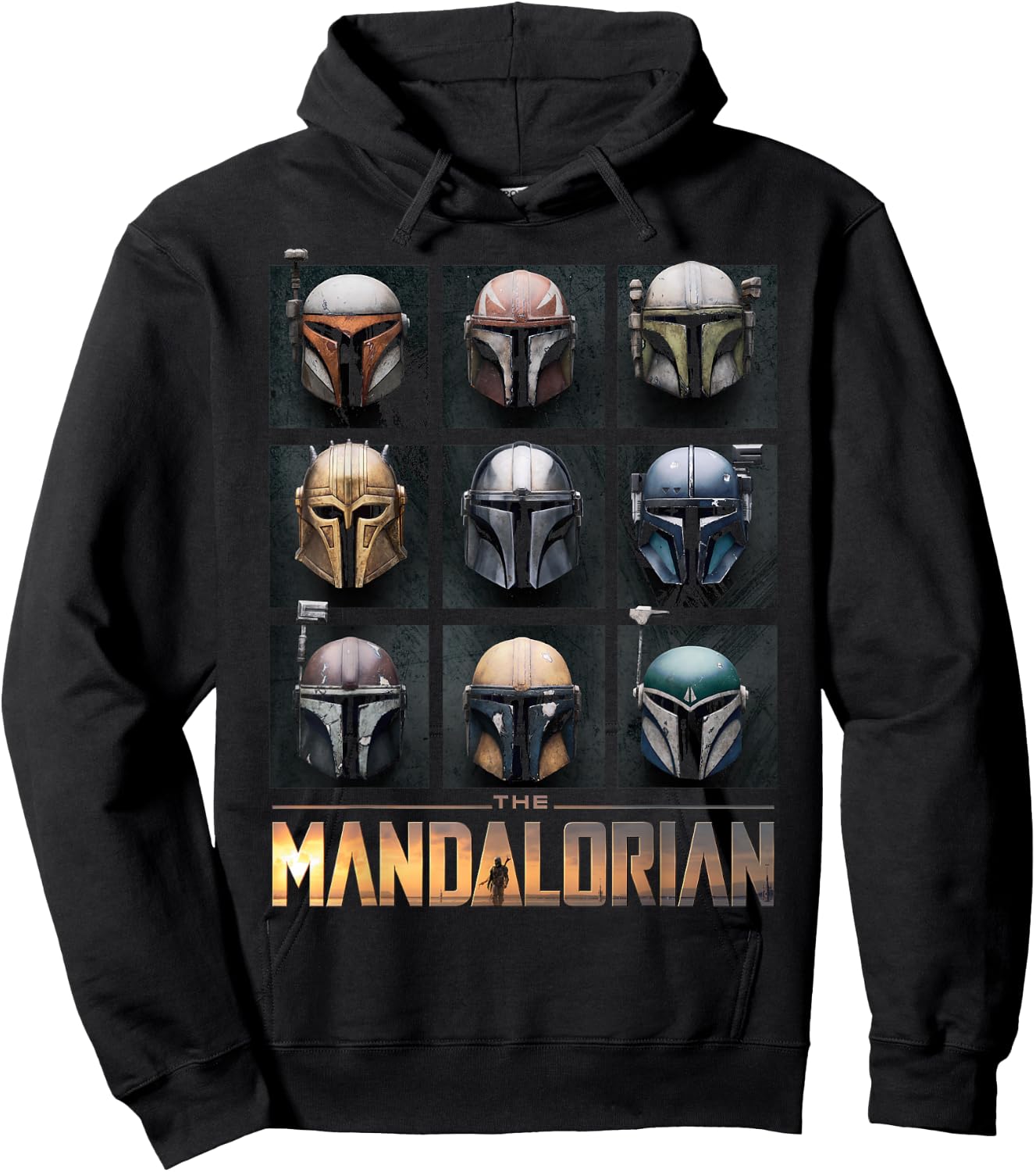 Star Wars The Mandalorian Helmet Box Up Hoodie - Hoodie | Black