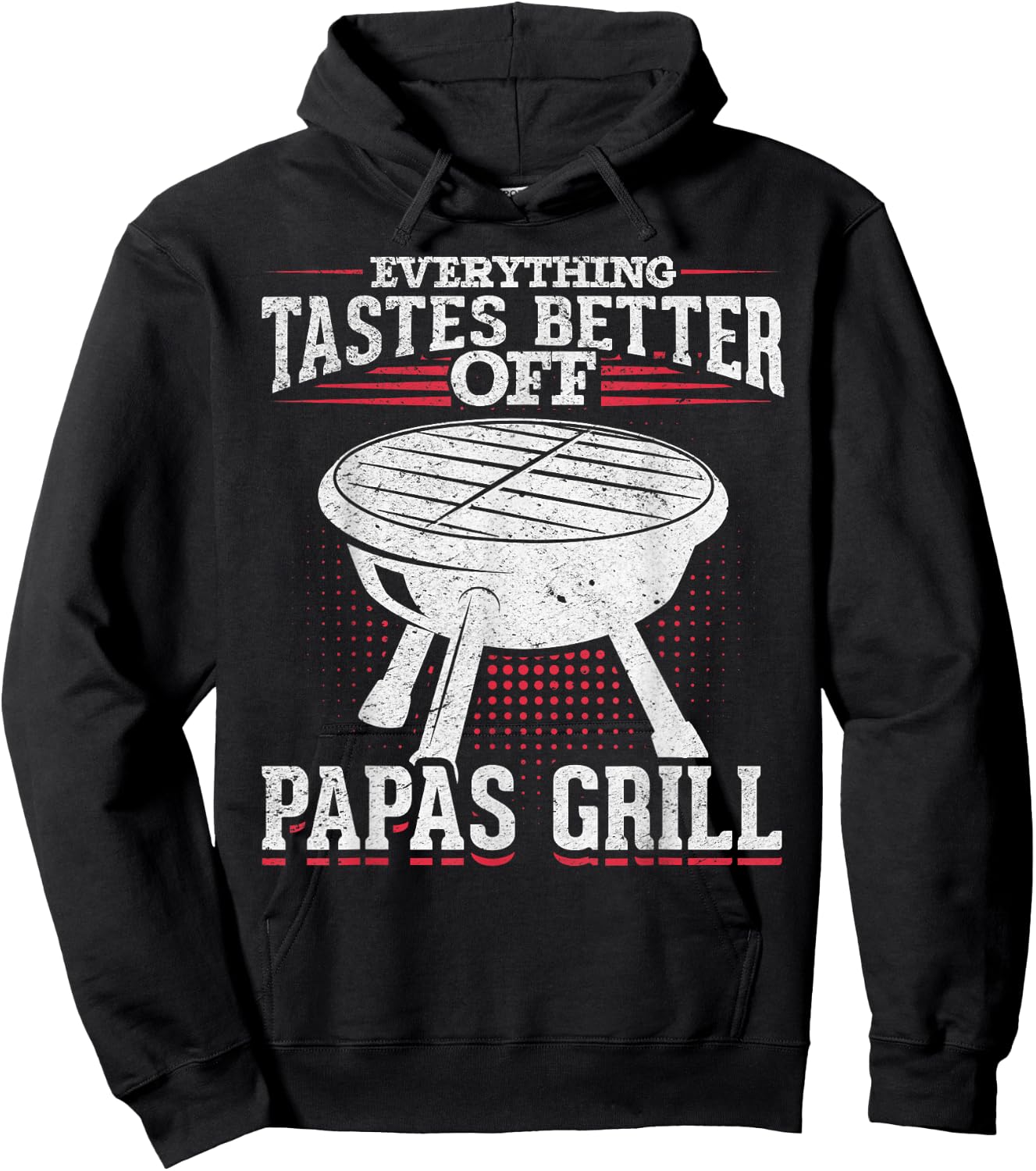 BBQ Smoker Dad Everything Tastes Better Off Papas Grill Hoodie - Hoodie | Black