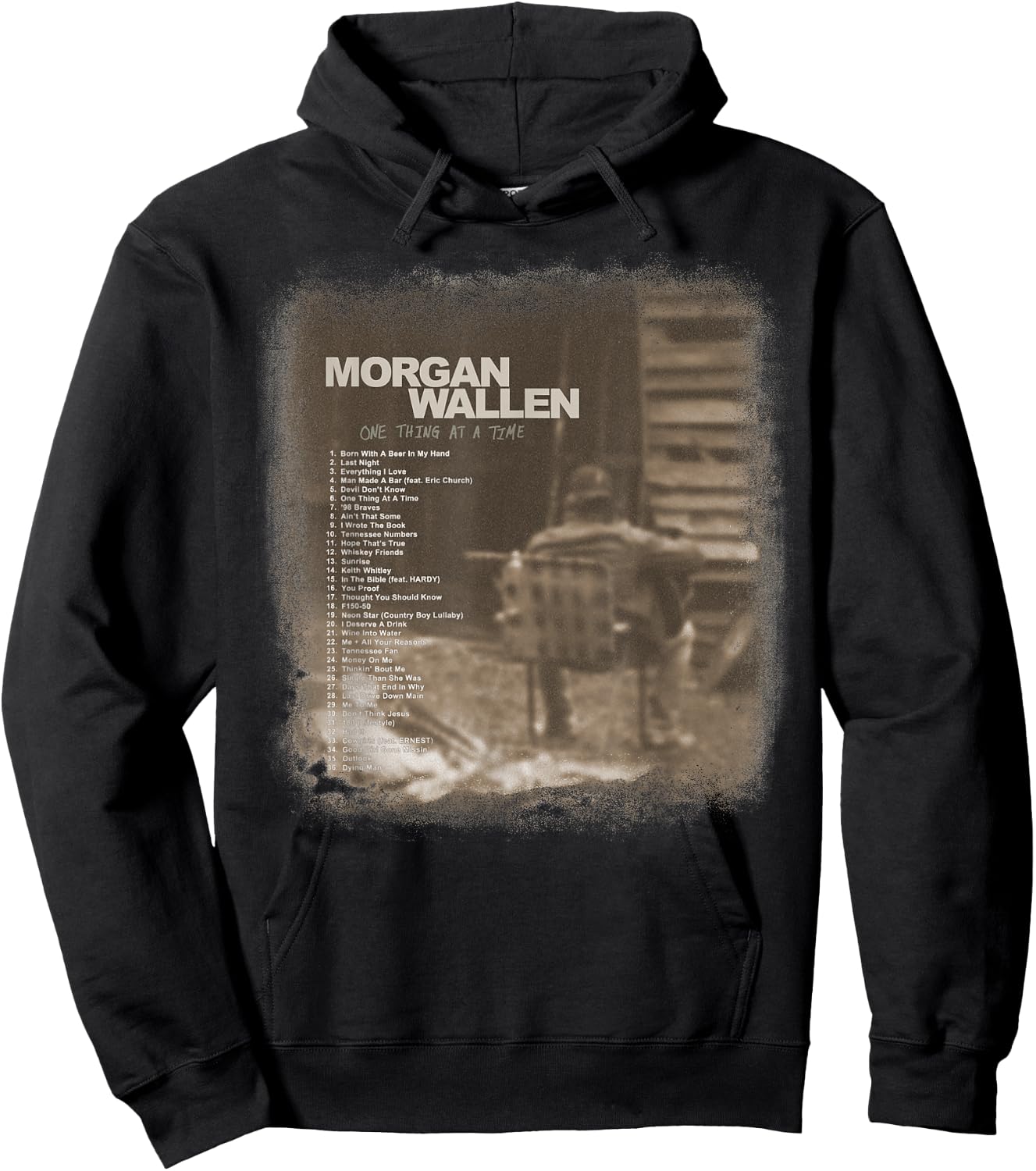 Official Morgan Wallen Tracklist Hoodie - Hoodie | Black