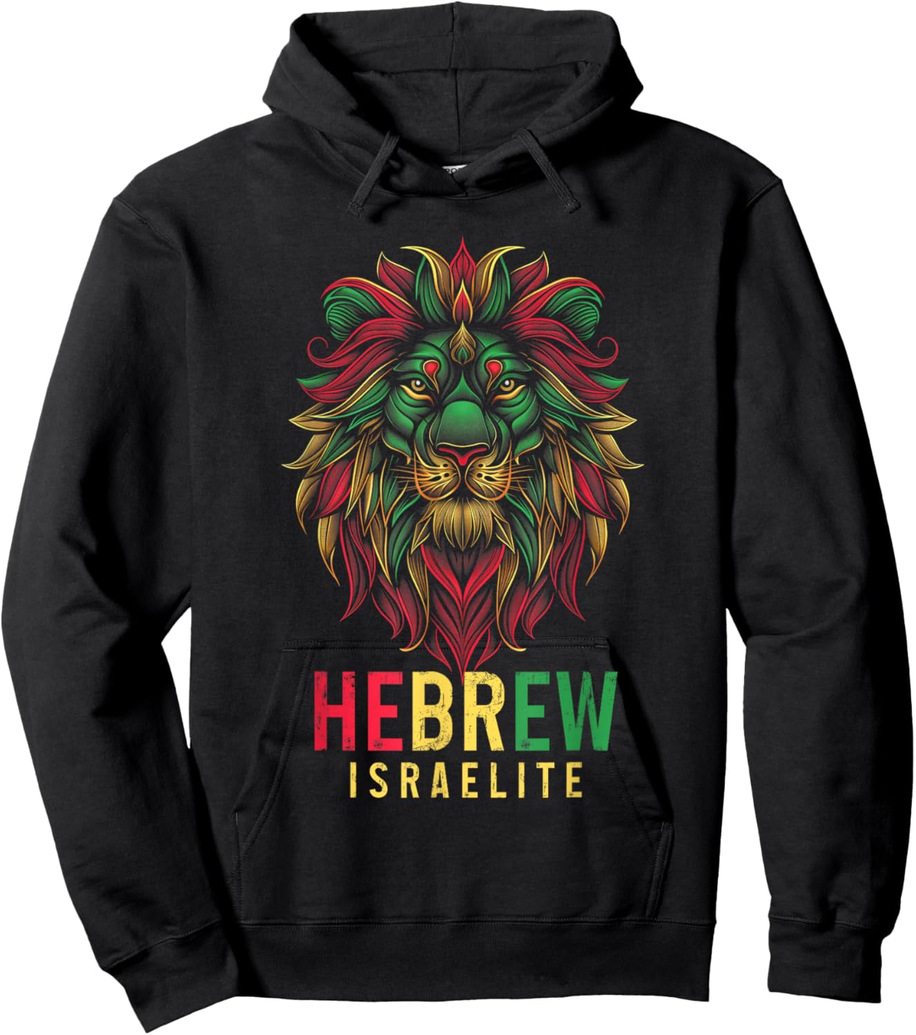 Hebrew Israelite Lion Of Judah Tribe YHWH Jew Jewish Yah Hoodie - Hoodie | Black