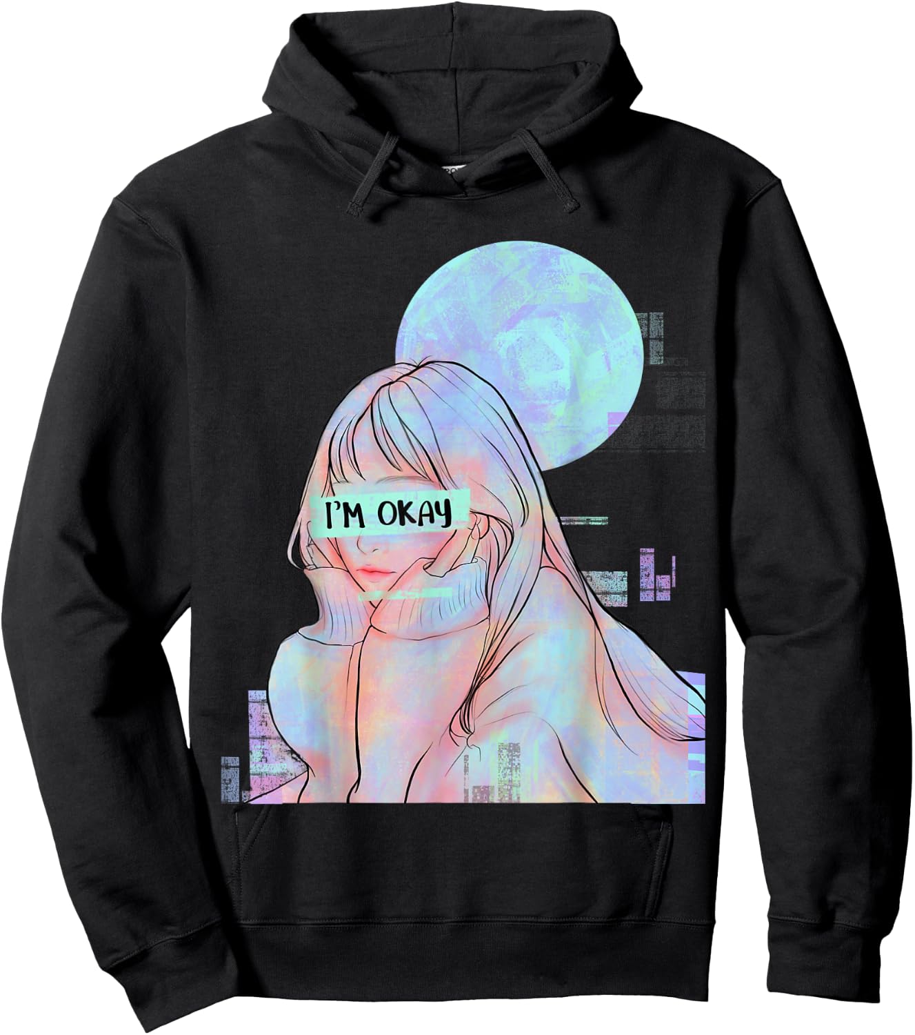 Sad Girl Japanese Anime Girl Hoodie - Hoodie | Black