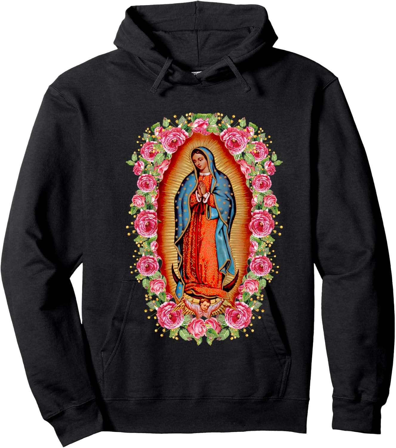 Our Lady Virgen De Guadalupe Mary Maria Hoodie - Hoodie | Black