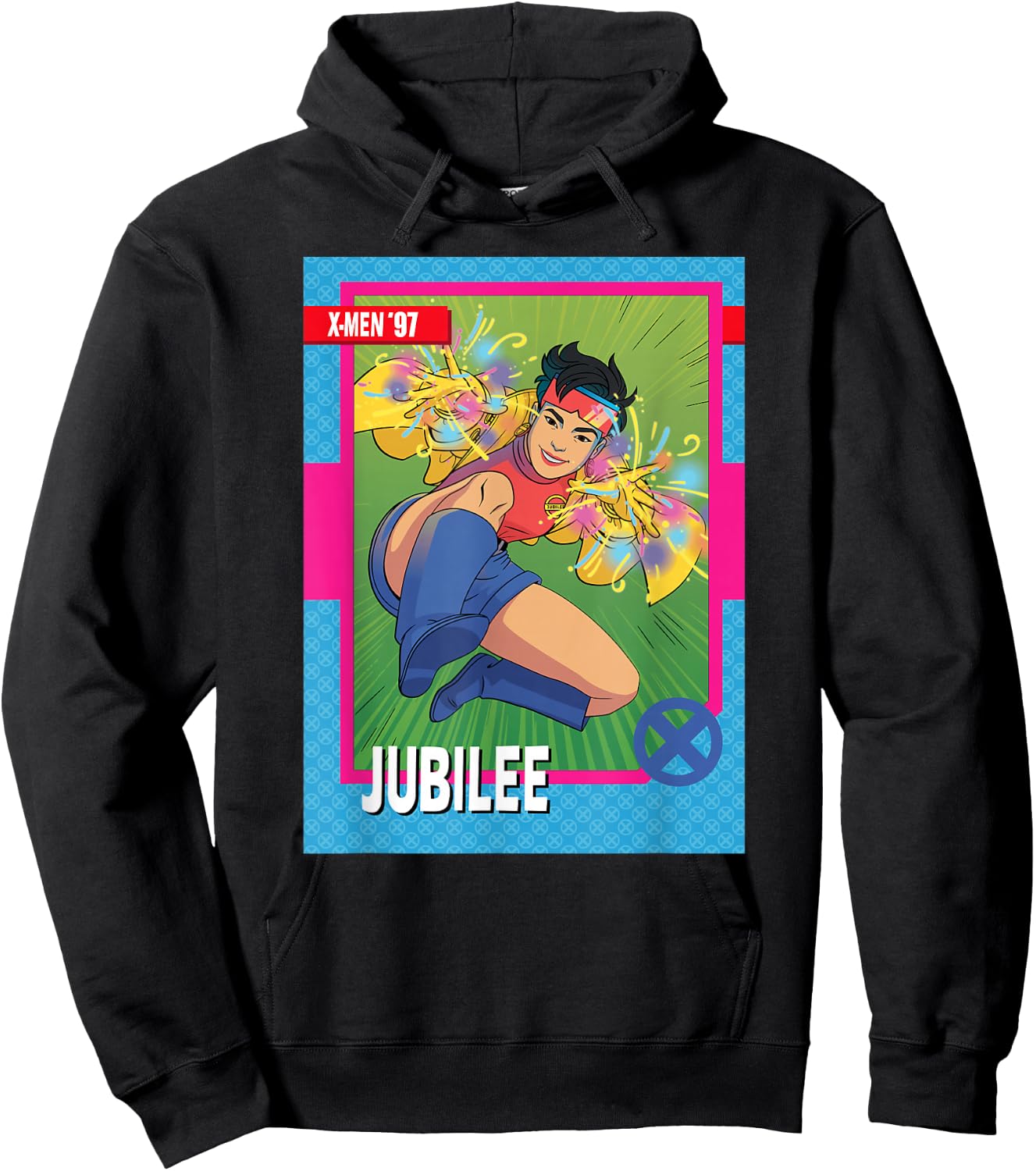 Marvel Studios X-Men '97 Jubilee Retro Trading Card Hoodie - Hoodie | Black