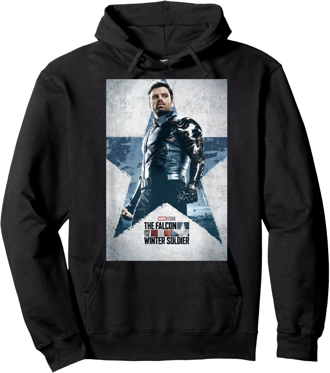 Marvel The Falcon and The Winter Soldier Bucky Barnes Poster Hoodie - Hoodie | Black