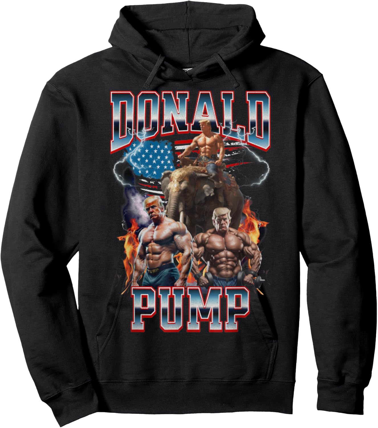 Donald Pump Trump Gym Pump Cover Hoodie - Hoodie | Black