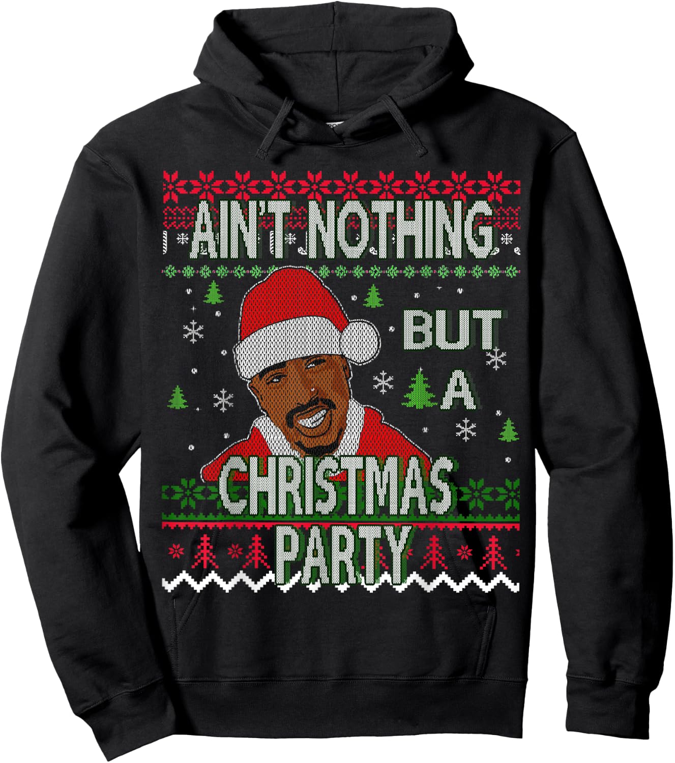 Hip Hop Christmas Party Hoodie - Hoodie | Black