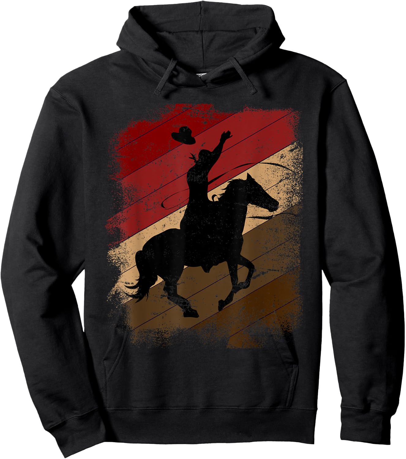 Rodeo Horse Riding Line Dance Farmer Gift Western Cowboy Hoodie - Hoodie | Black