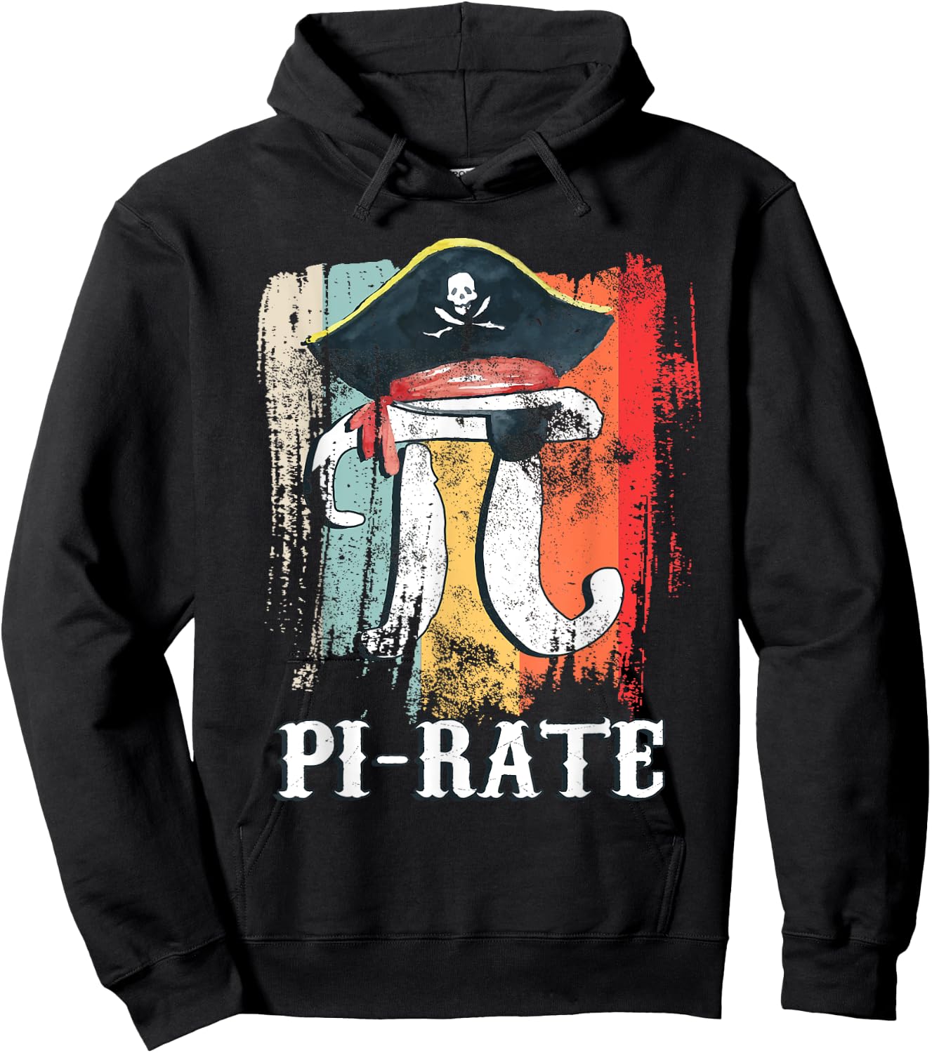 Funny Pi-rate - Happy Pi Day Math Geek Pirate Lover Hoodie - Hoodie | Black