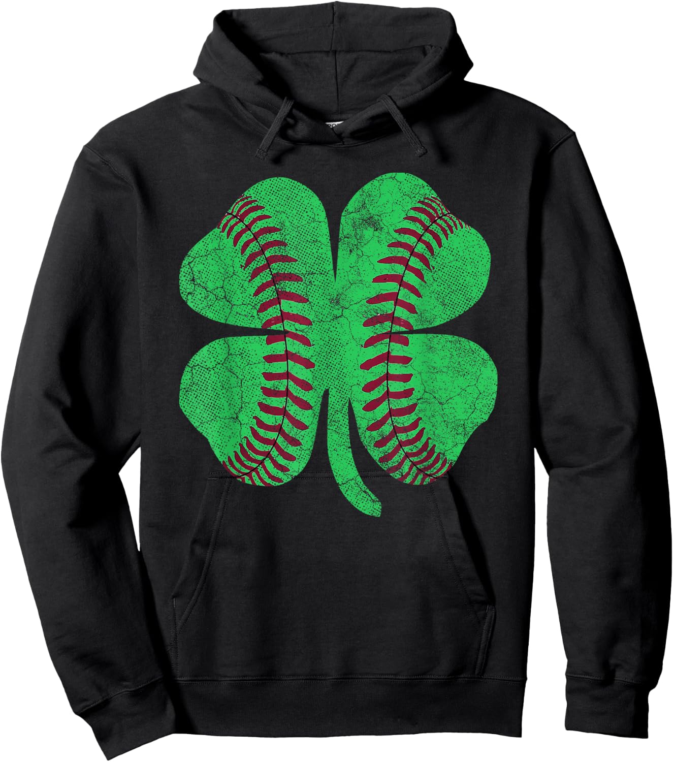 St Patricks Day Shamrock Baseball Saint Paddy's Hoodie - Hoodie | Black
