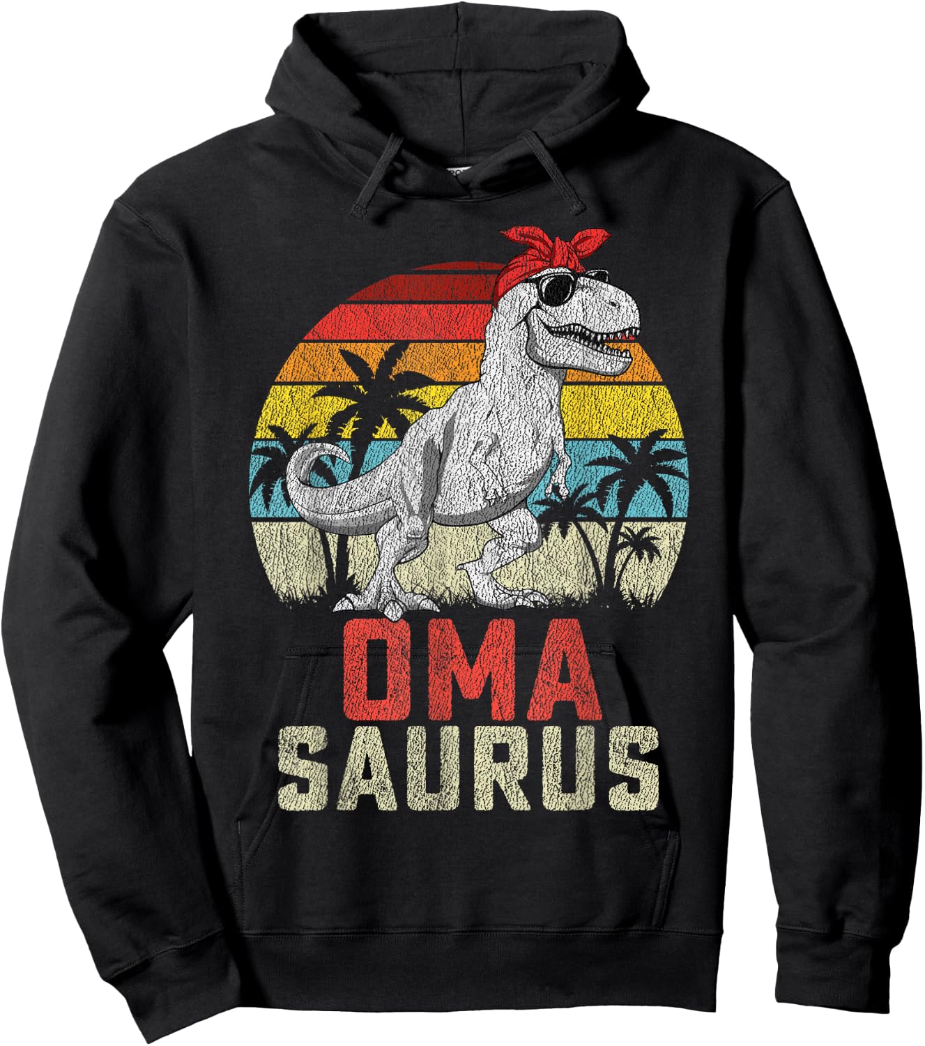 Omasaurus T rex Dinosaur Oma Saurus Mother's Family Hoodie - Hoodie | Black