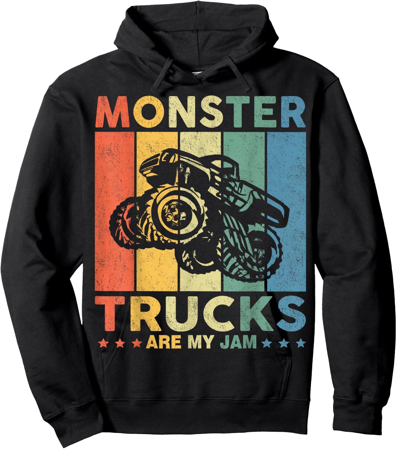 Monster Truck Car for Birthday Boy, Toddlers, Youth & Adults Hoodie - Hoodie | Black