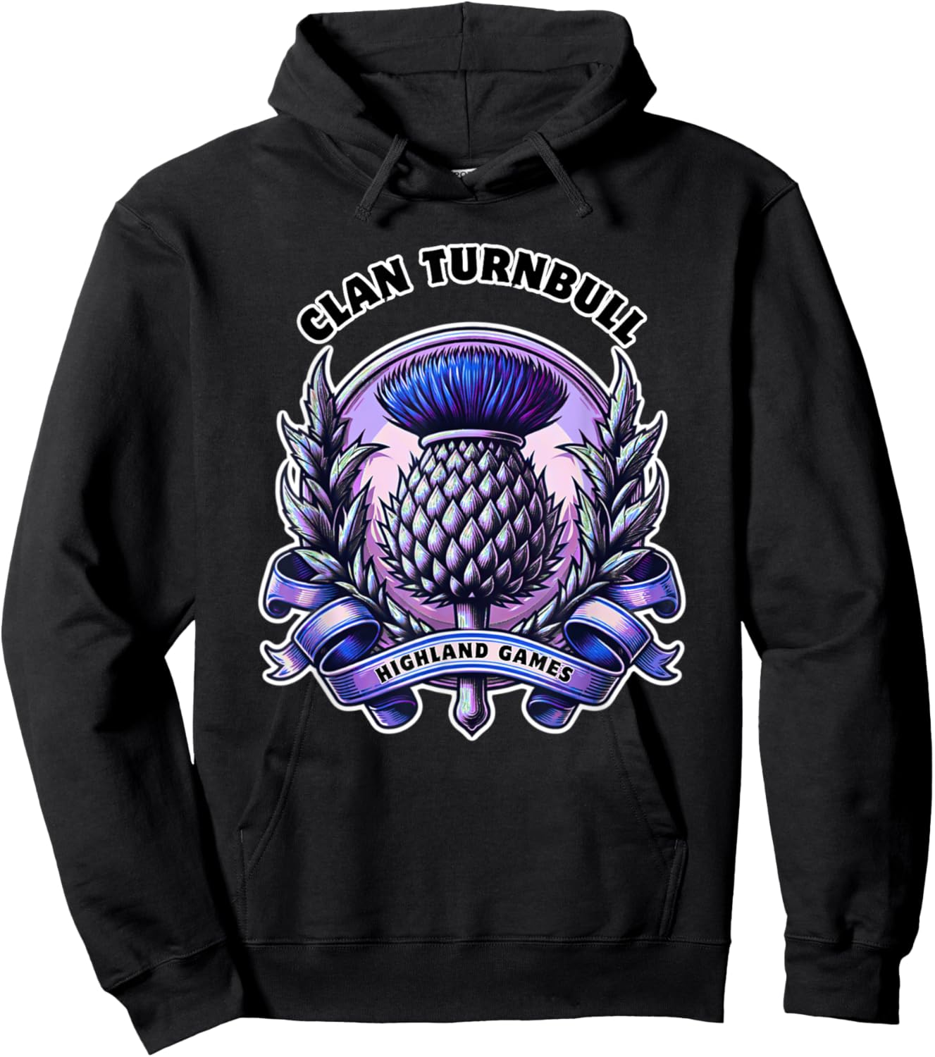 Turnbull Clan Scottish Thistle Gaelic Games Hoodie - Hoodie | Black