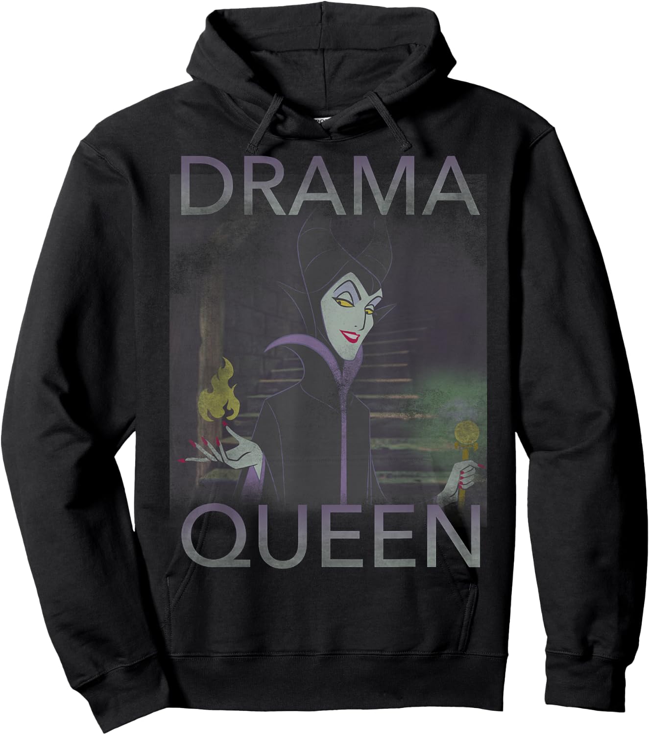 Disney Villains Maleficent Drama Queen Portrait Hoodie - Hoodie | Black