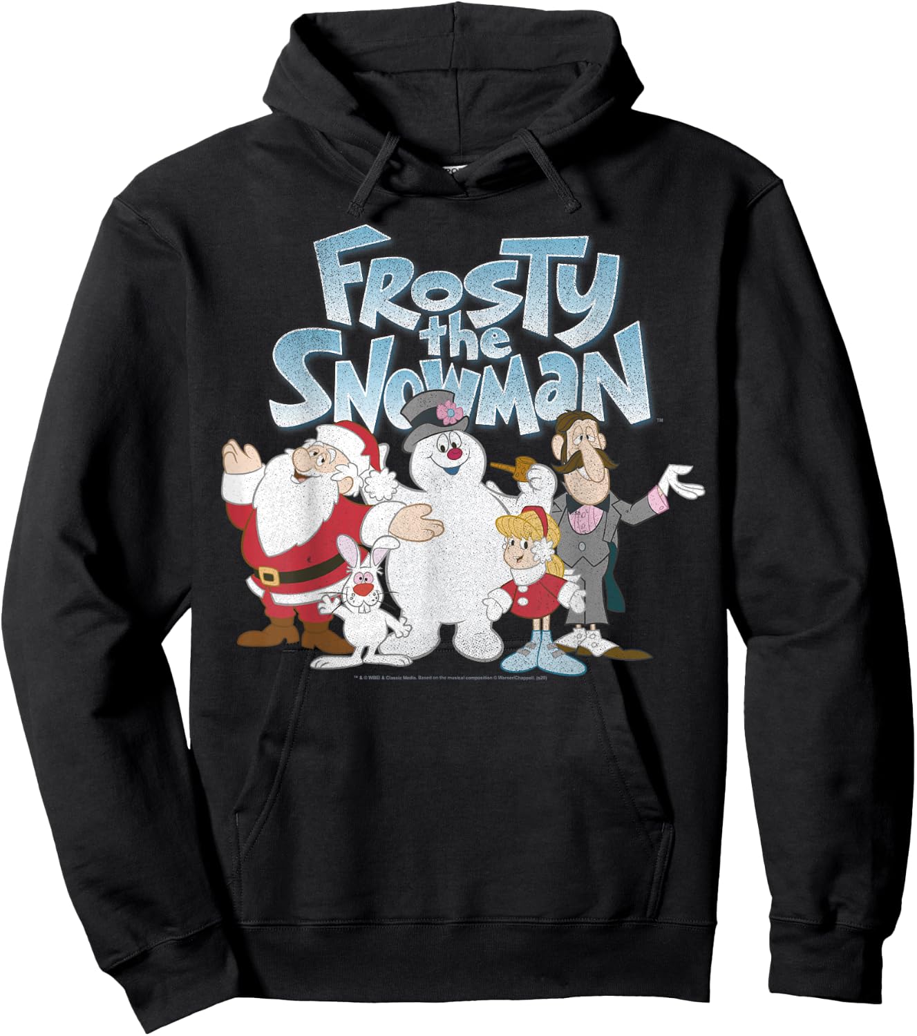 Frosty The Snowman Group Shot Logo Hoodie - Hoodie | Black