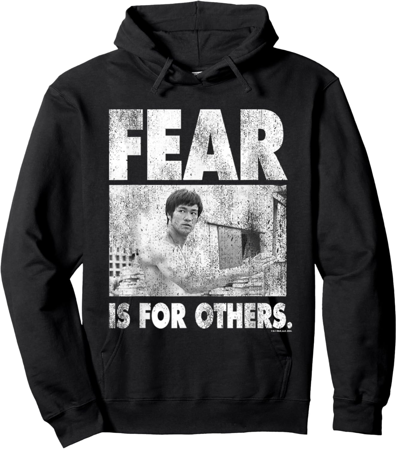 Bruce Lee Fear is for Others Distressed Poster Hoodie - Hoodie | Black