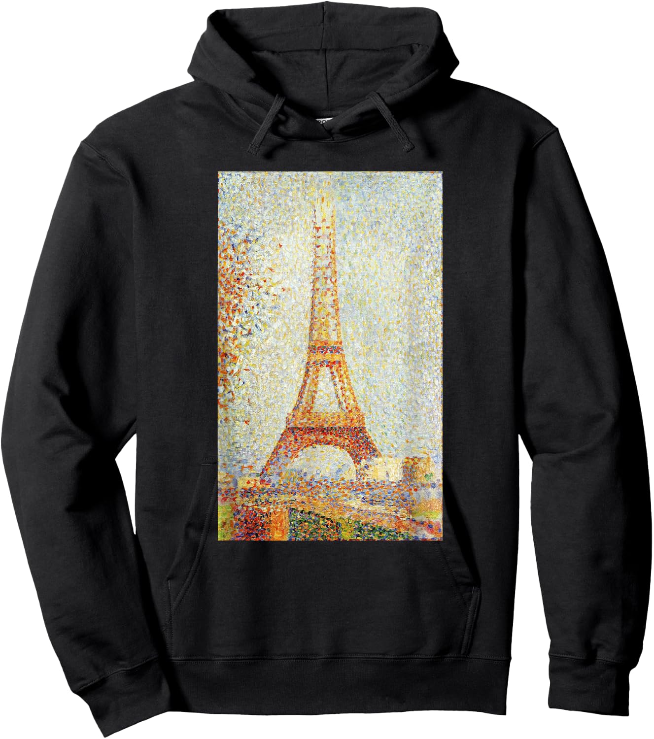 Eiffel Tower Georges Seurat Art Pointillism Impressionism Hoodie - Hoodie | Black