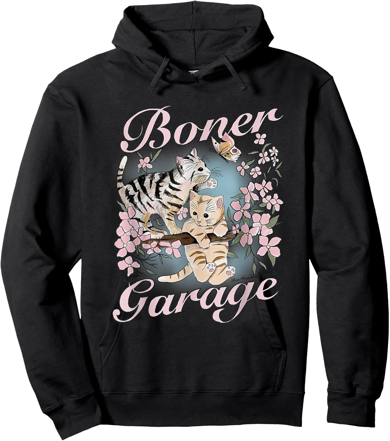 New Funny Kitty Boner Garage Funny Women Hoodie - Hoodie | Black