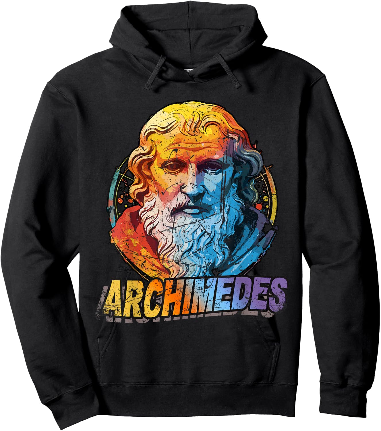 Retro Archimedes Shirt Greek Mathematician Physicist Hoodie - Hoodie | Black