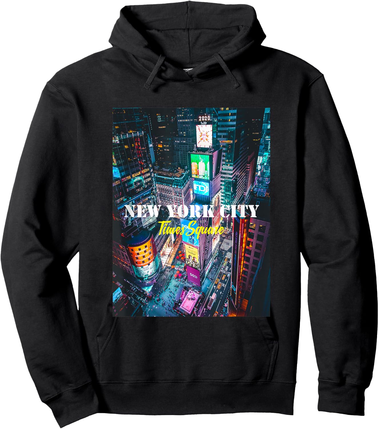 New York City Times Square Skyline Shirts, New York City Hoodie - Hoodie | Black