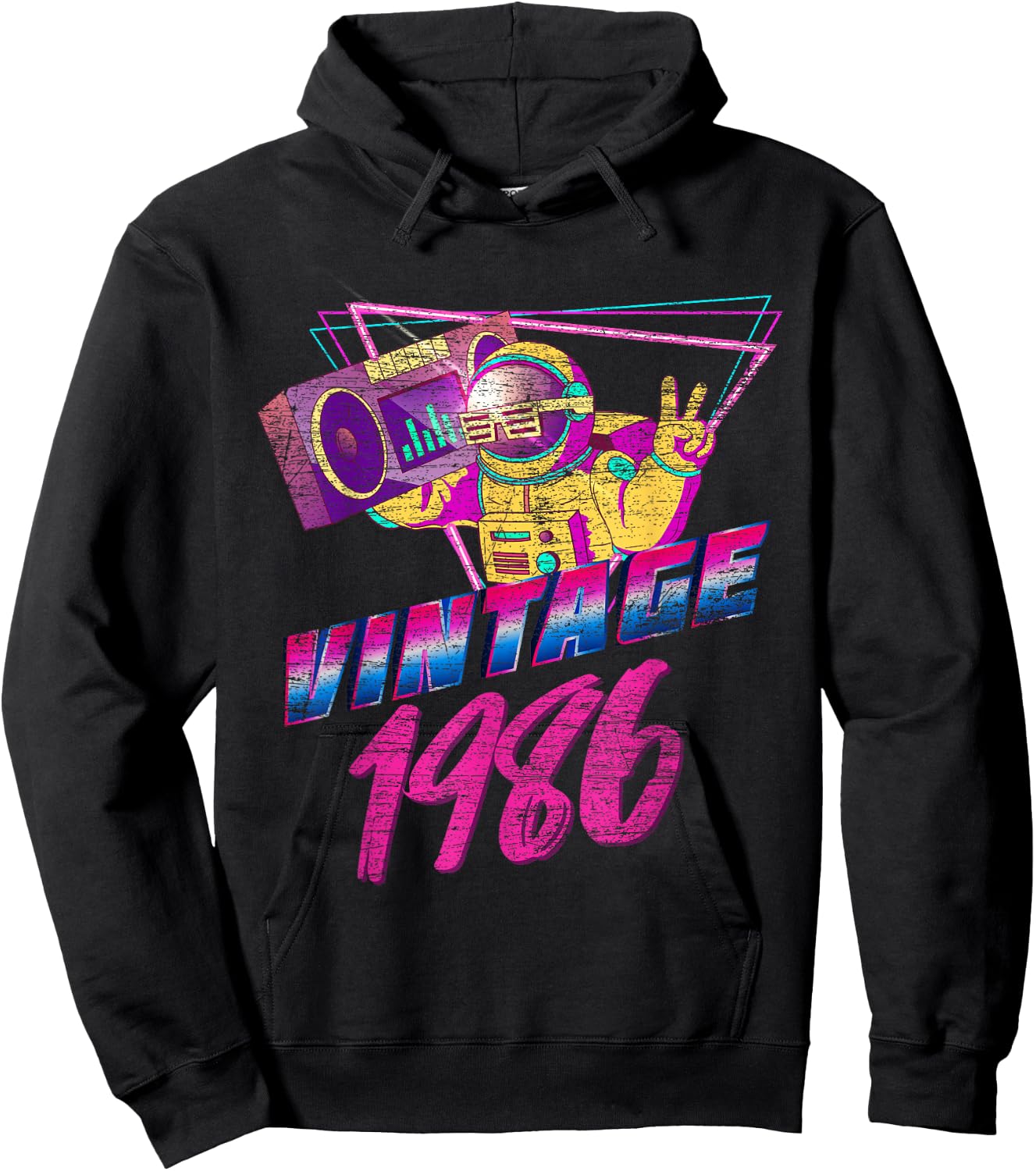 38th Birthday Gifts - Vintage 1986 Hoodie - Hoodie | Black